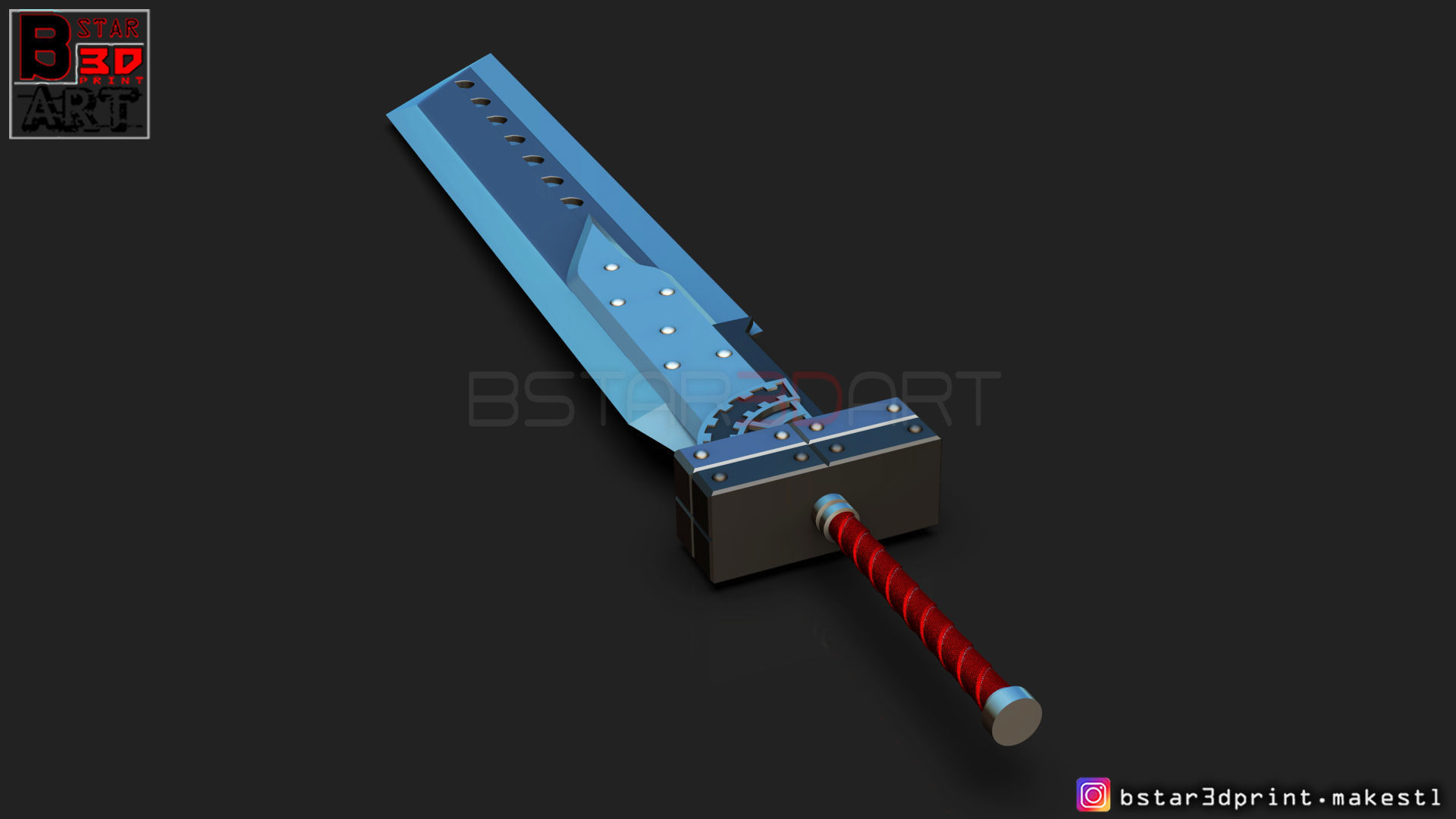Fusion Sword Cloud - Final Fantasy VII remake 3D print model_2