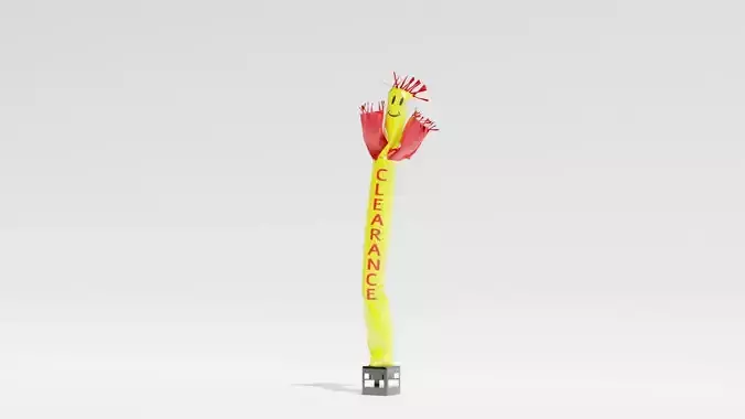 Skydancer air dancer wacky waving inflatable tube man animation 3D model