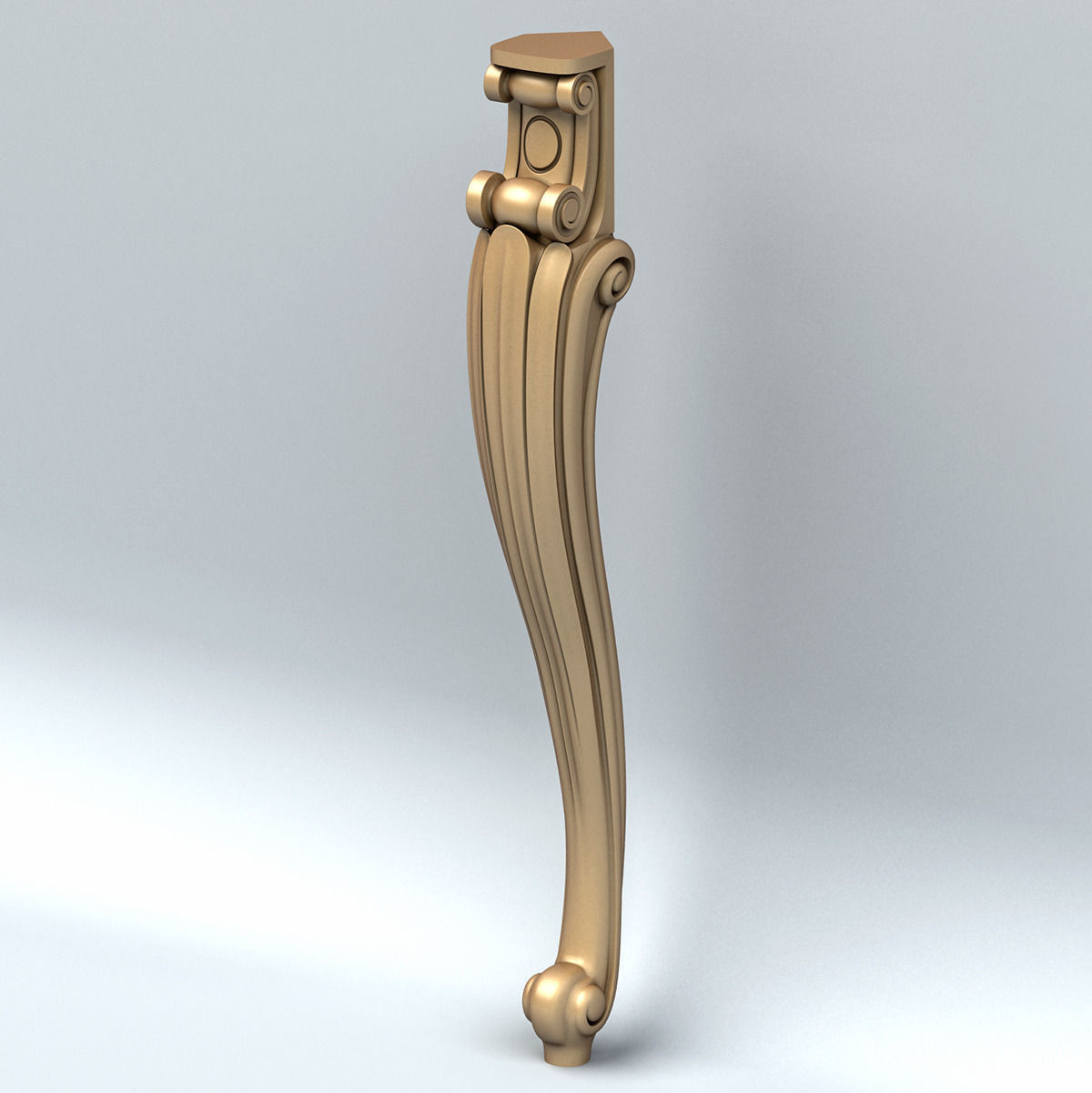 Furniture leg 004 3D model_4