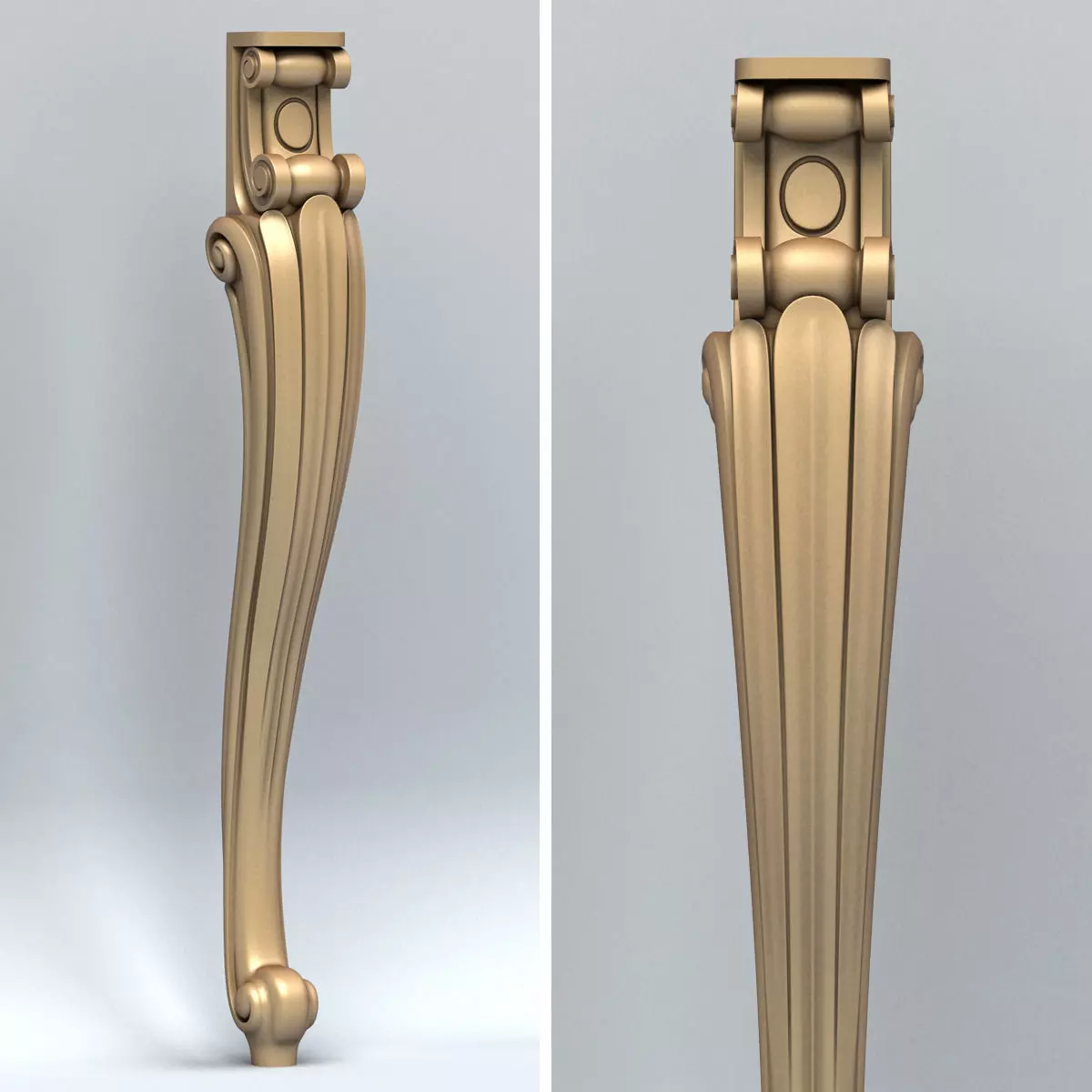 Furniture leg 004 3D model_0