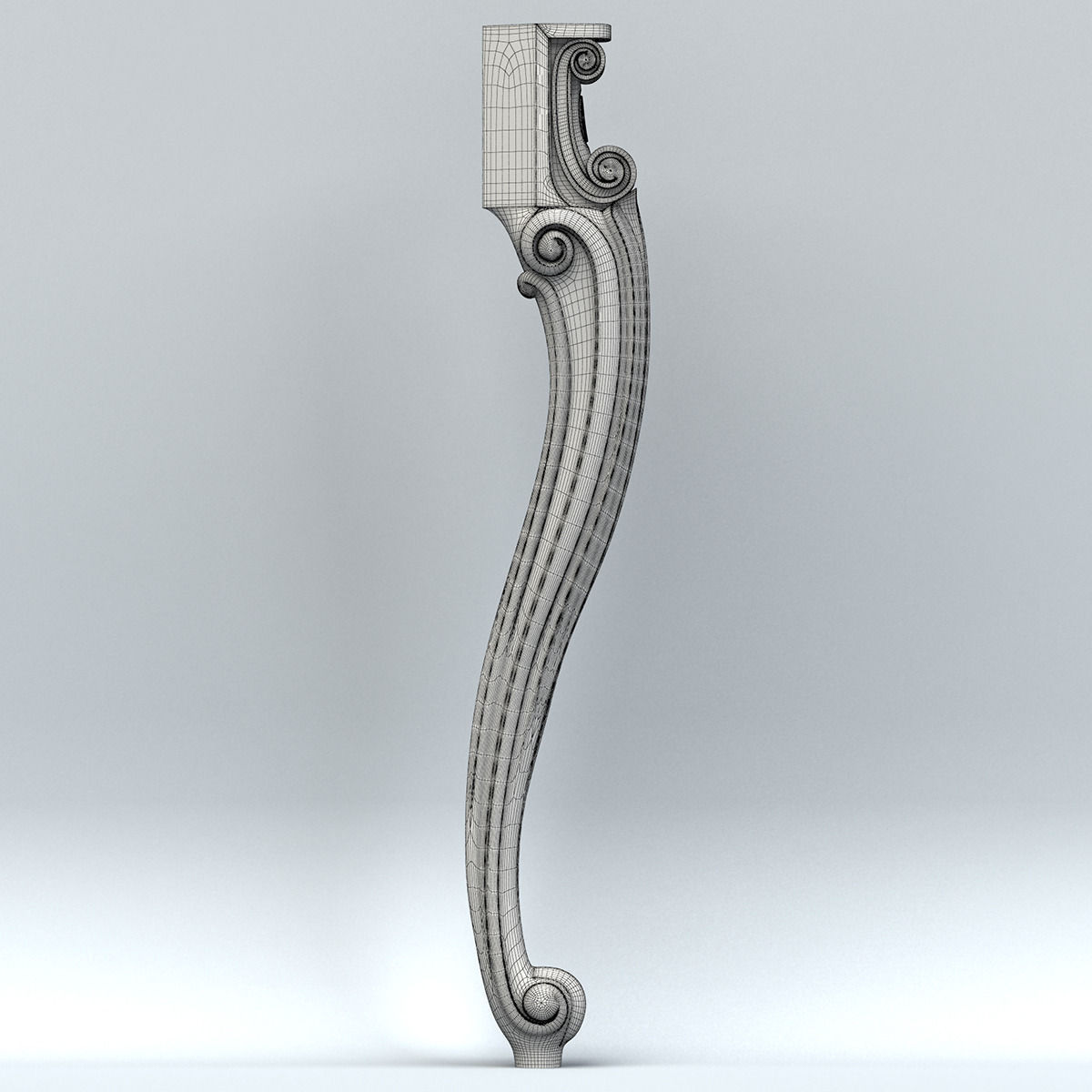 Furniture leg 004 3D model_6