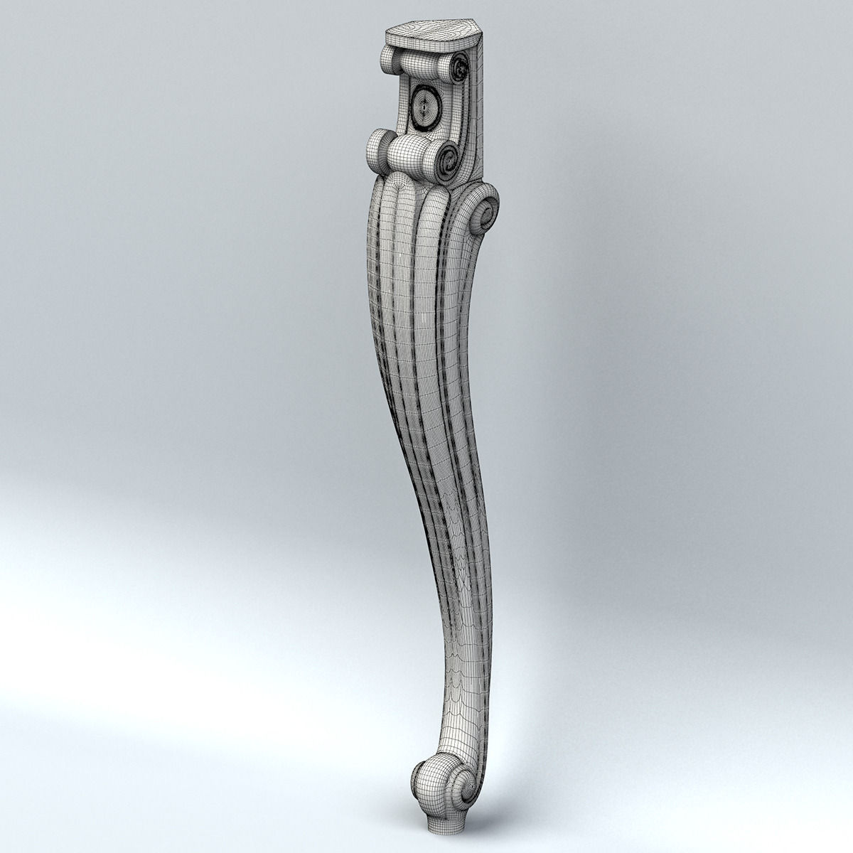 Furniture leg 004 3D model_7