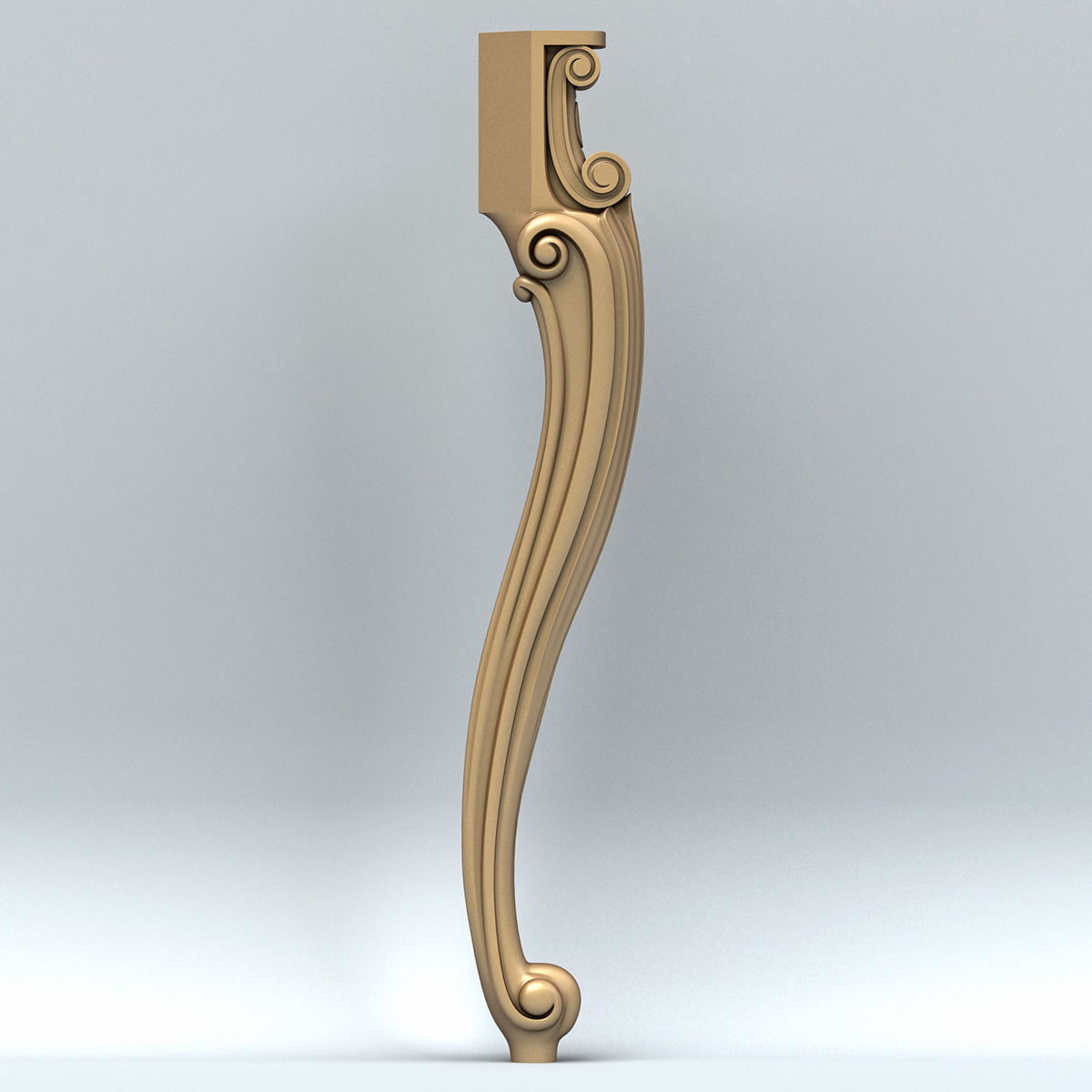 Furniture leg 004 3D model_3