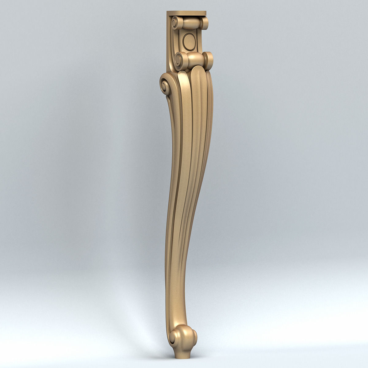 Furniture leg 004 3D model_1