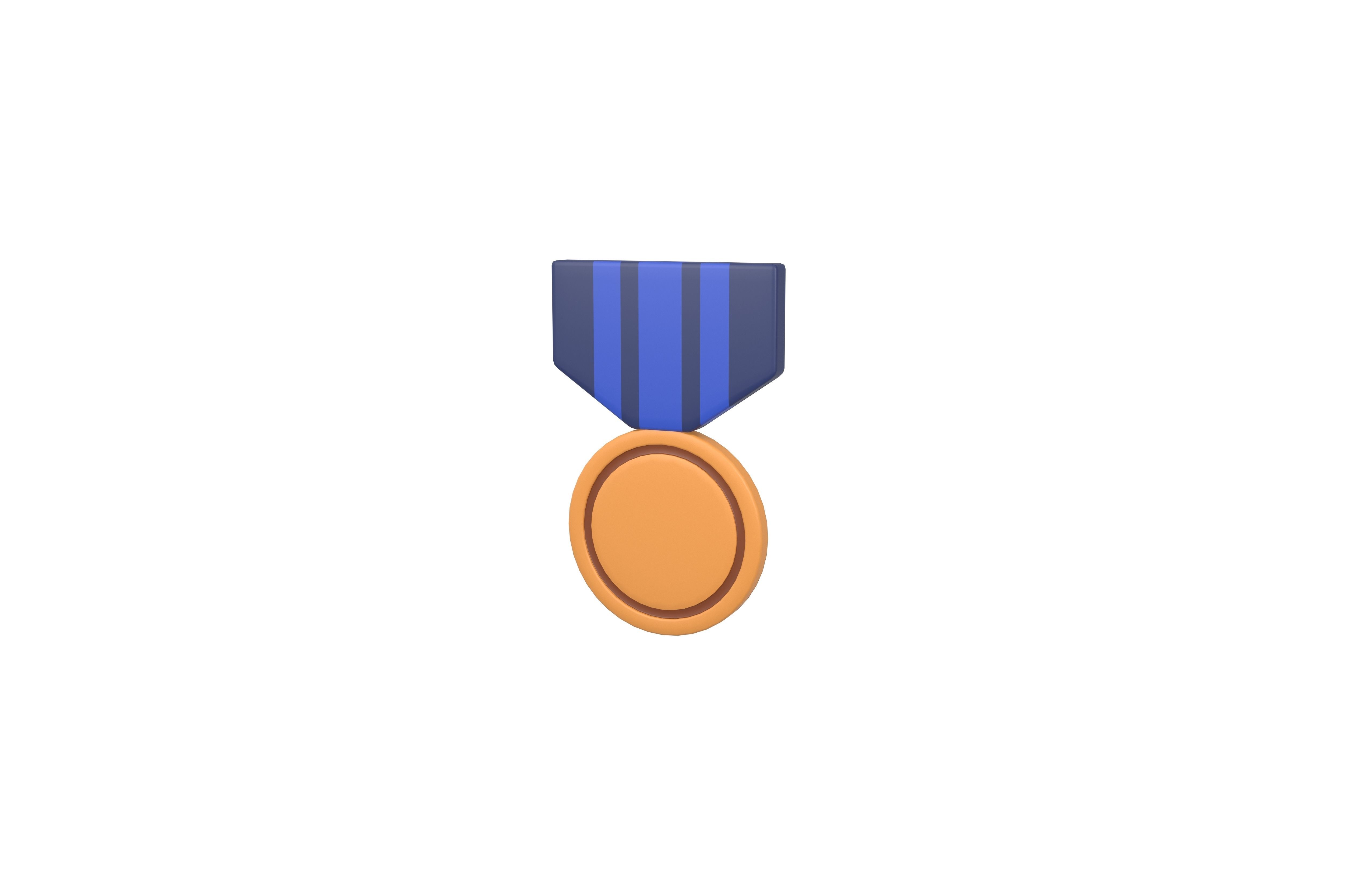 Medal v5 001 Low-poly 3D model_2