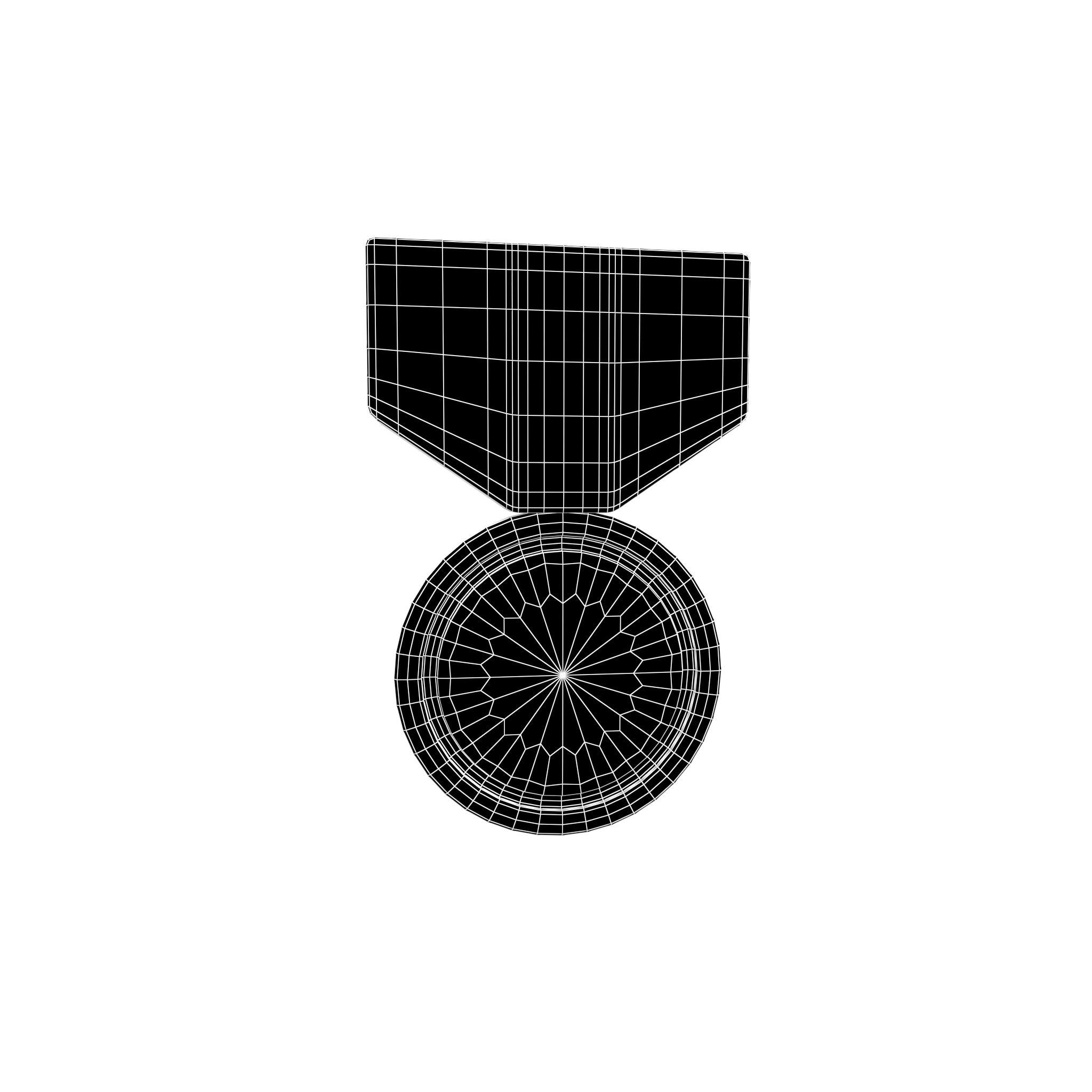 Medal v5 001 Low-poly 3D model_4