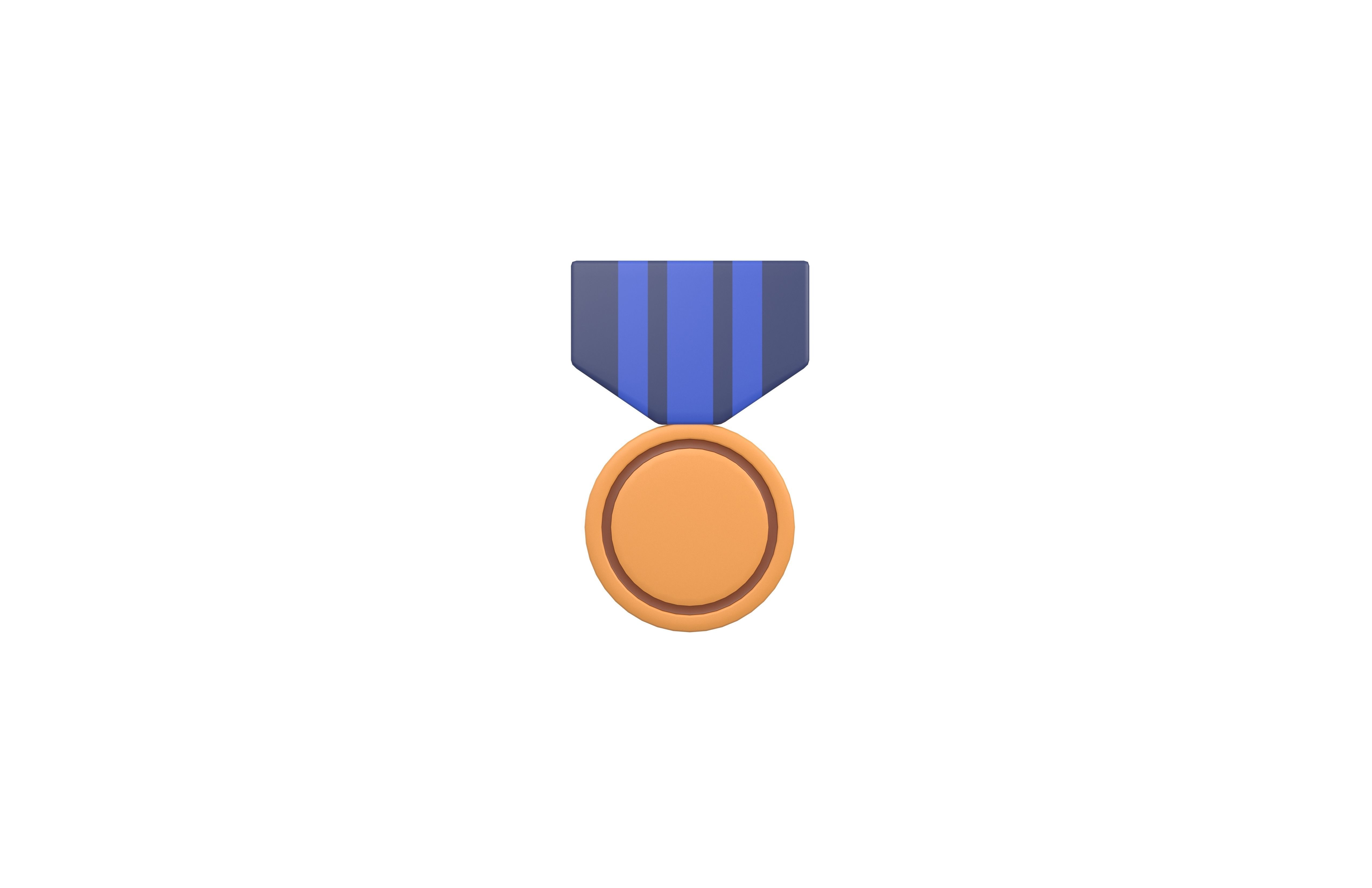 Medal v5 001 Low-poly 3D model_1