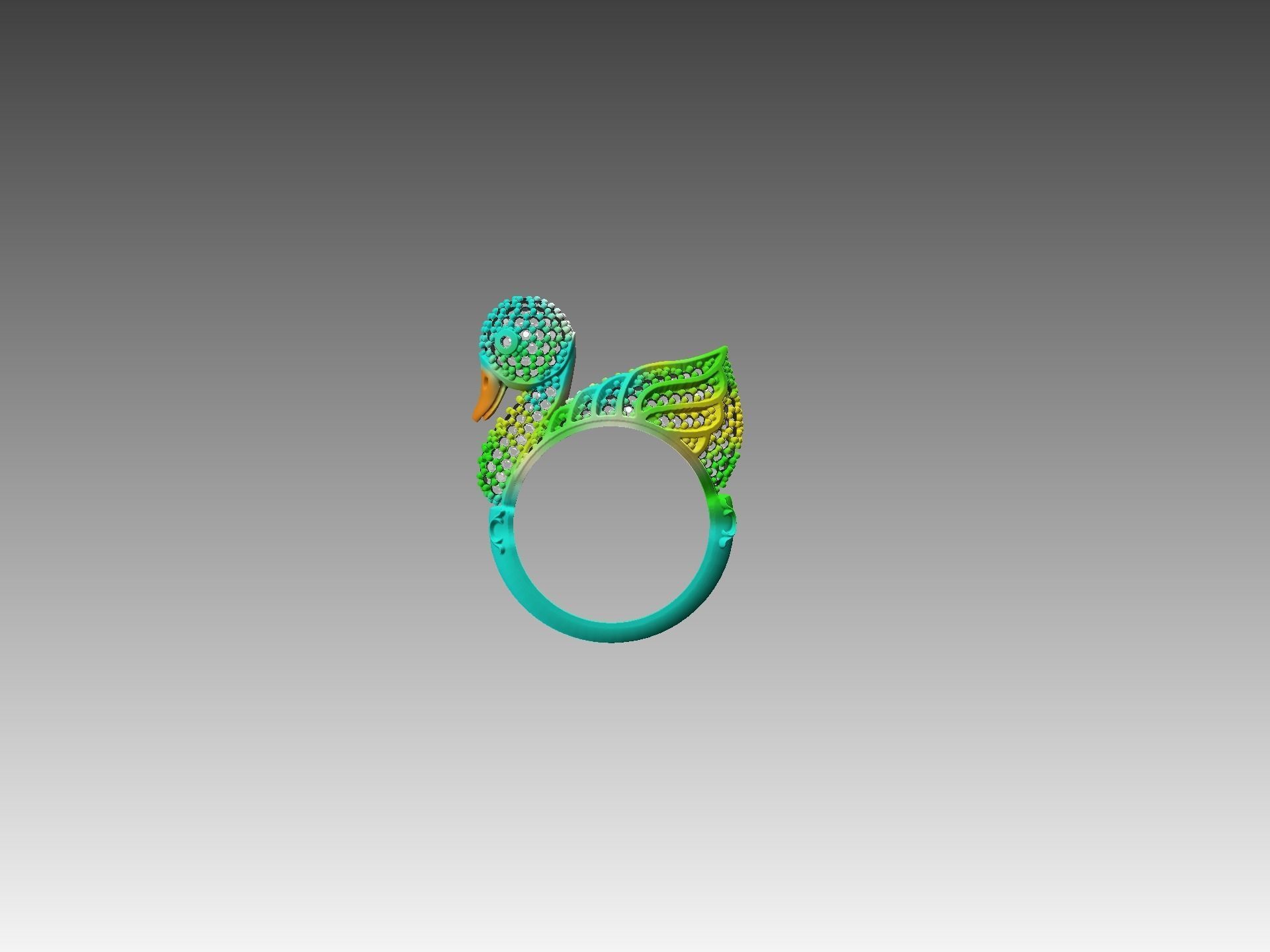 ducky ring  3D print model_1