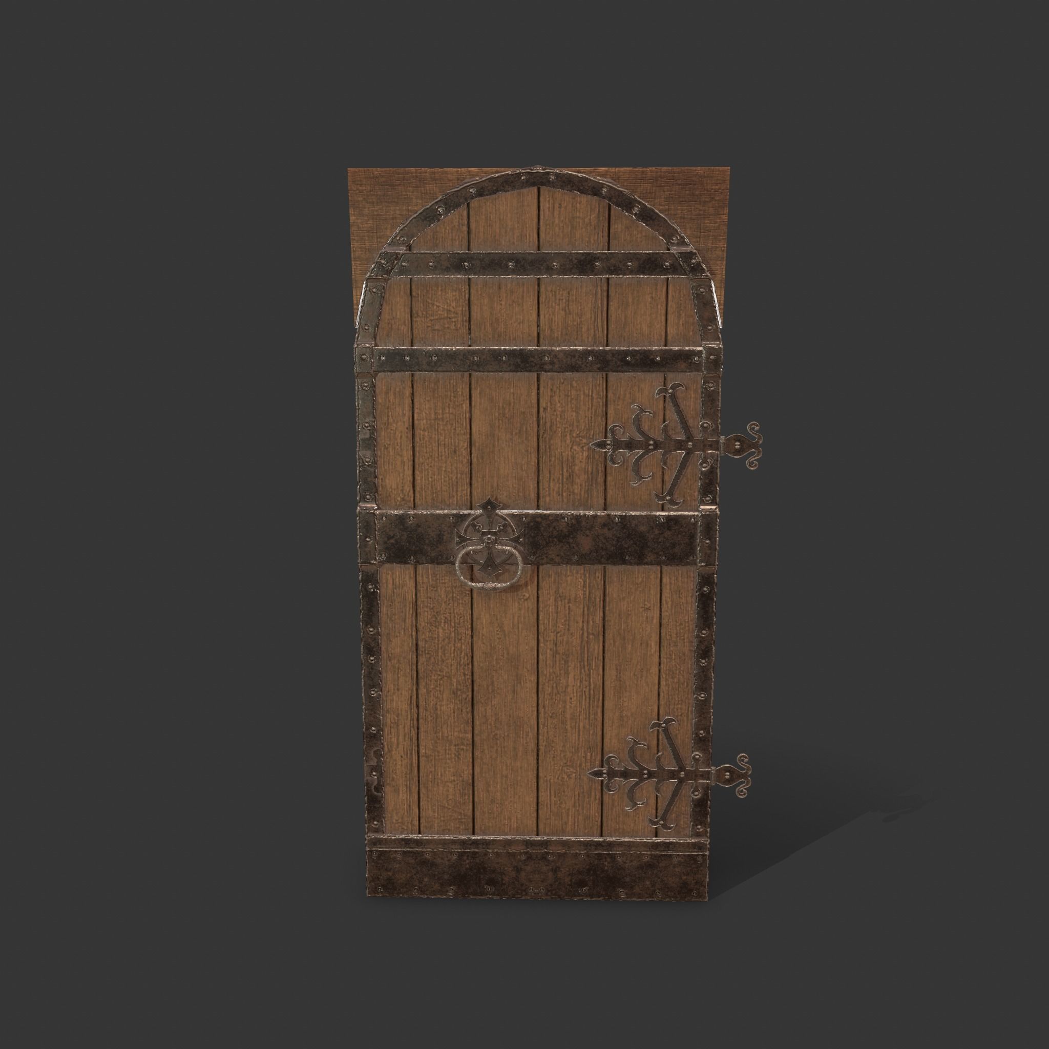 3D model Wooden Door game asset CGTrader