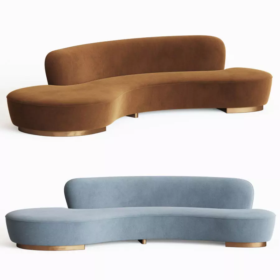 Serpentine Sofa Vladimir Kagan 3D model