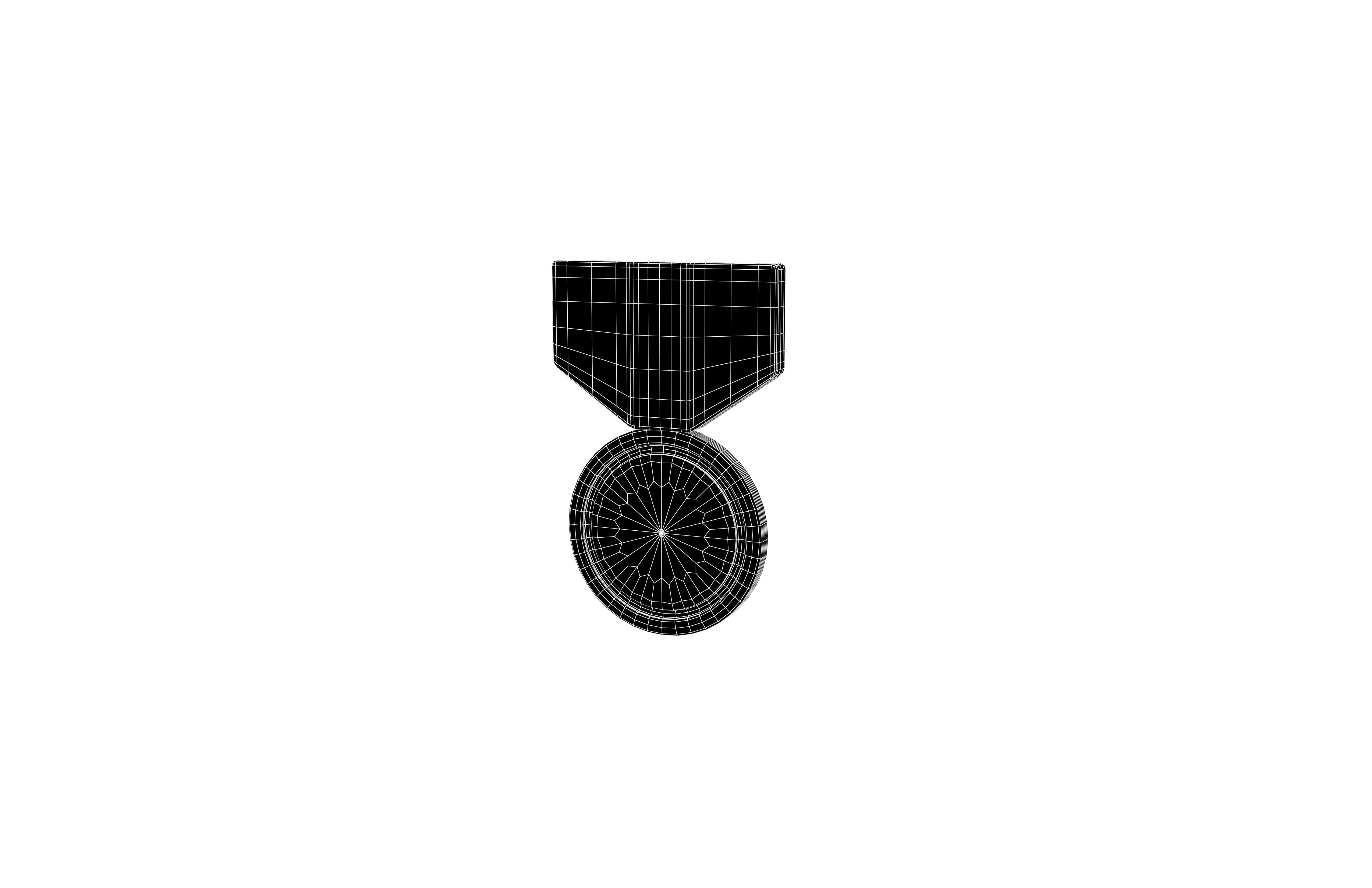 Medal v5 003 Low-poly 3D model_6