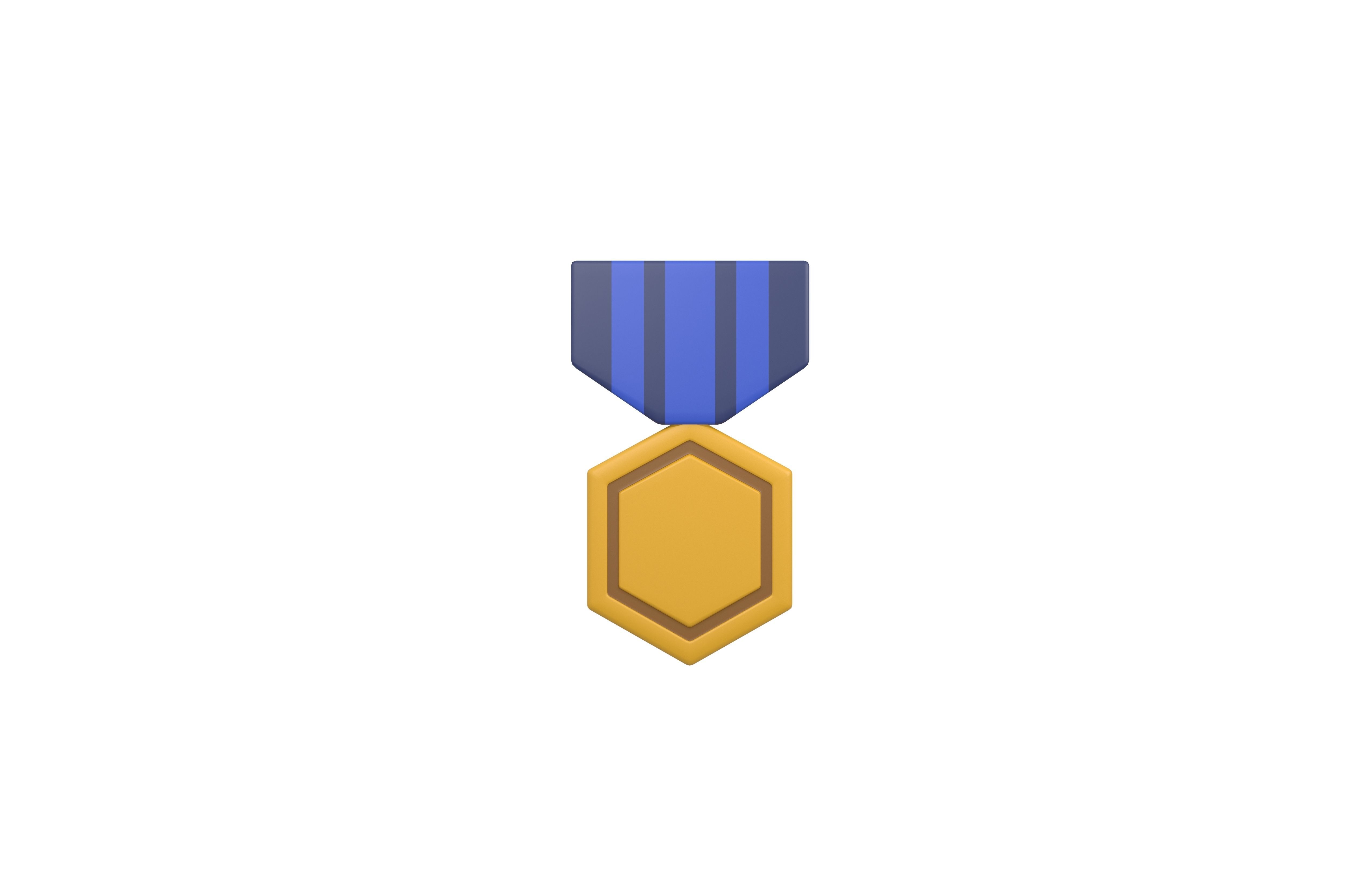 Medal v6 003 Low-poly 3D model_1