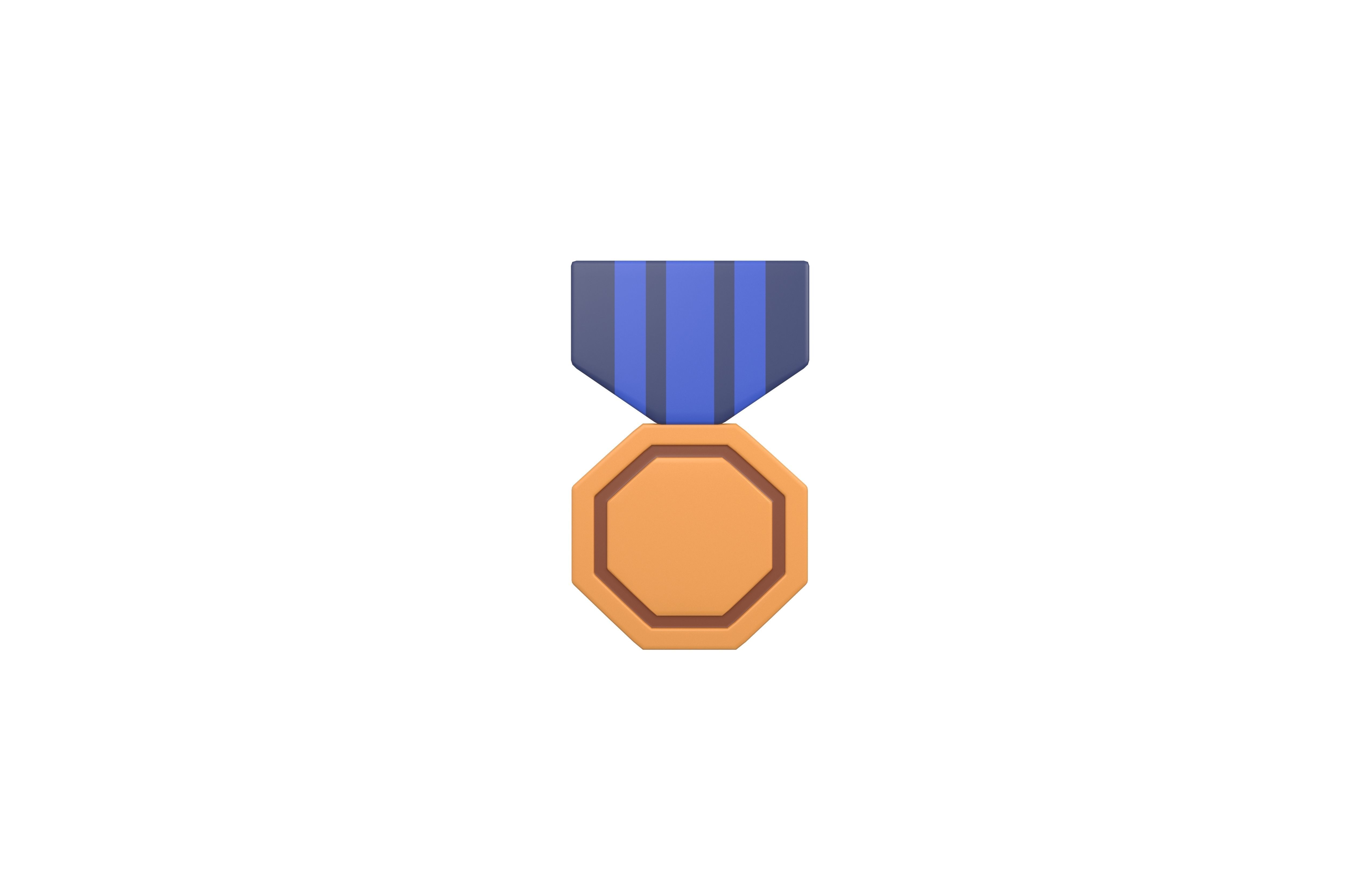 Medal v7 001 Low-poly 3D model_1