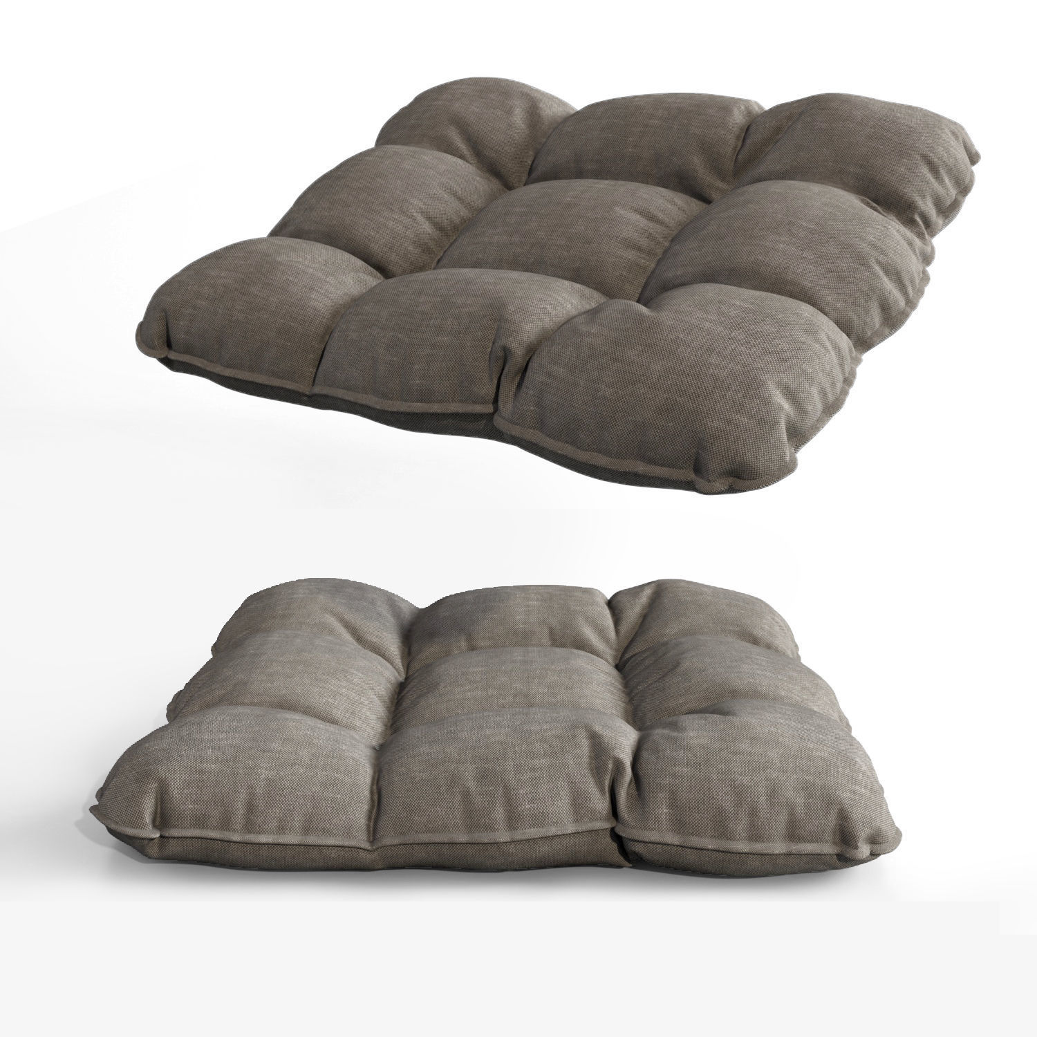 4 buttons soft pillow cushion chair pad 3D model_7