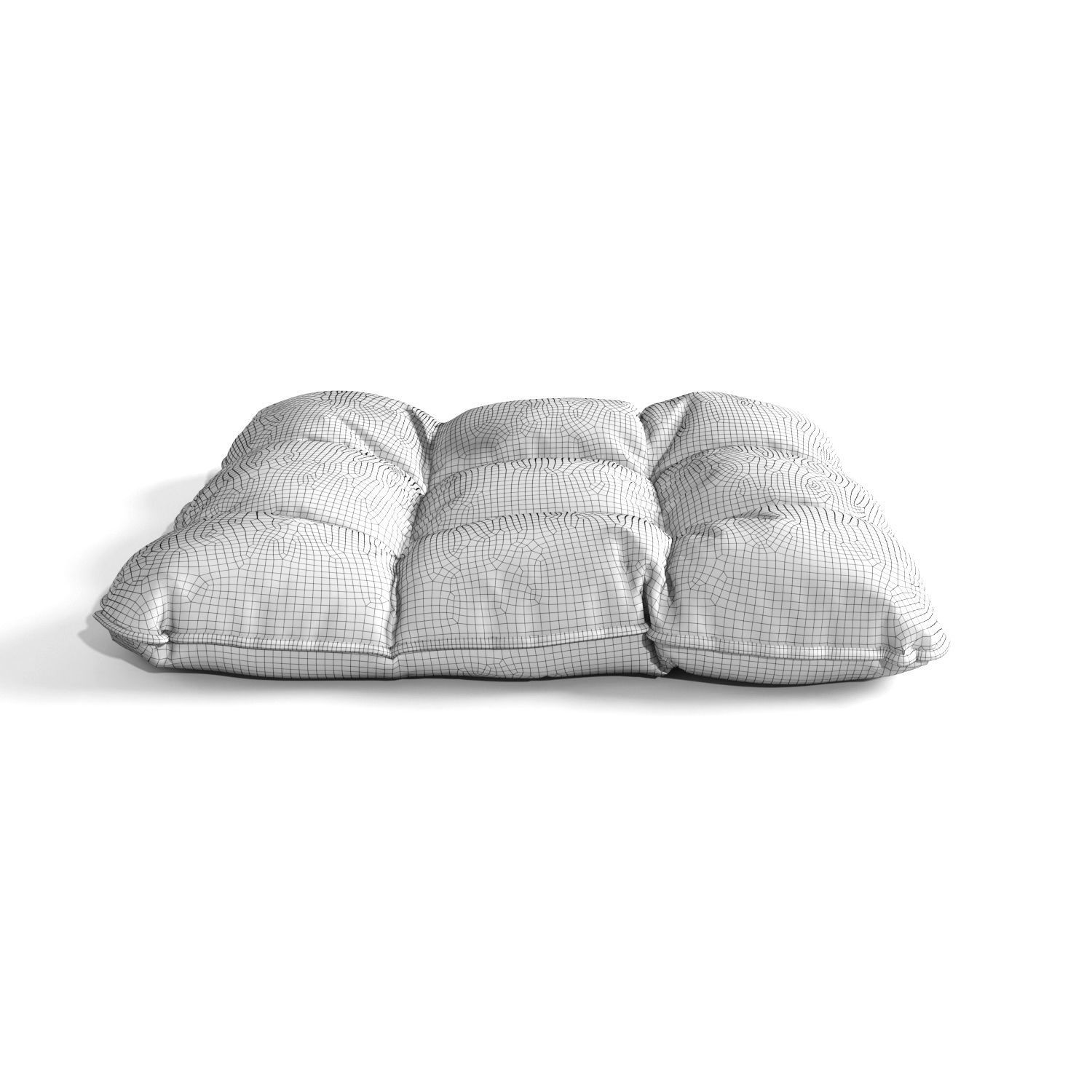4 buttons soft pillow cushion chair pad 3D model_5
