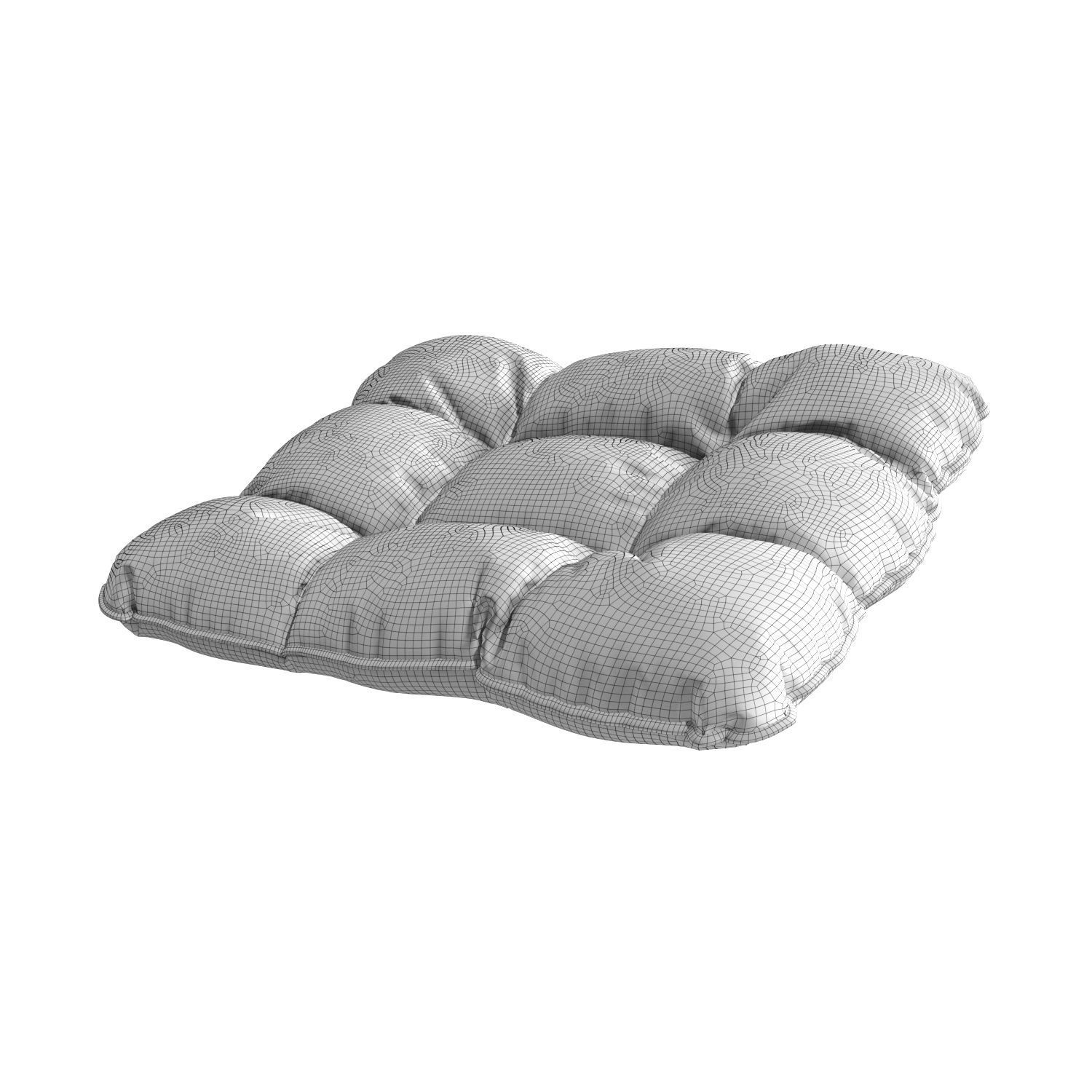 4 buttons soft pillow cushion chair pad 3D model_6