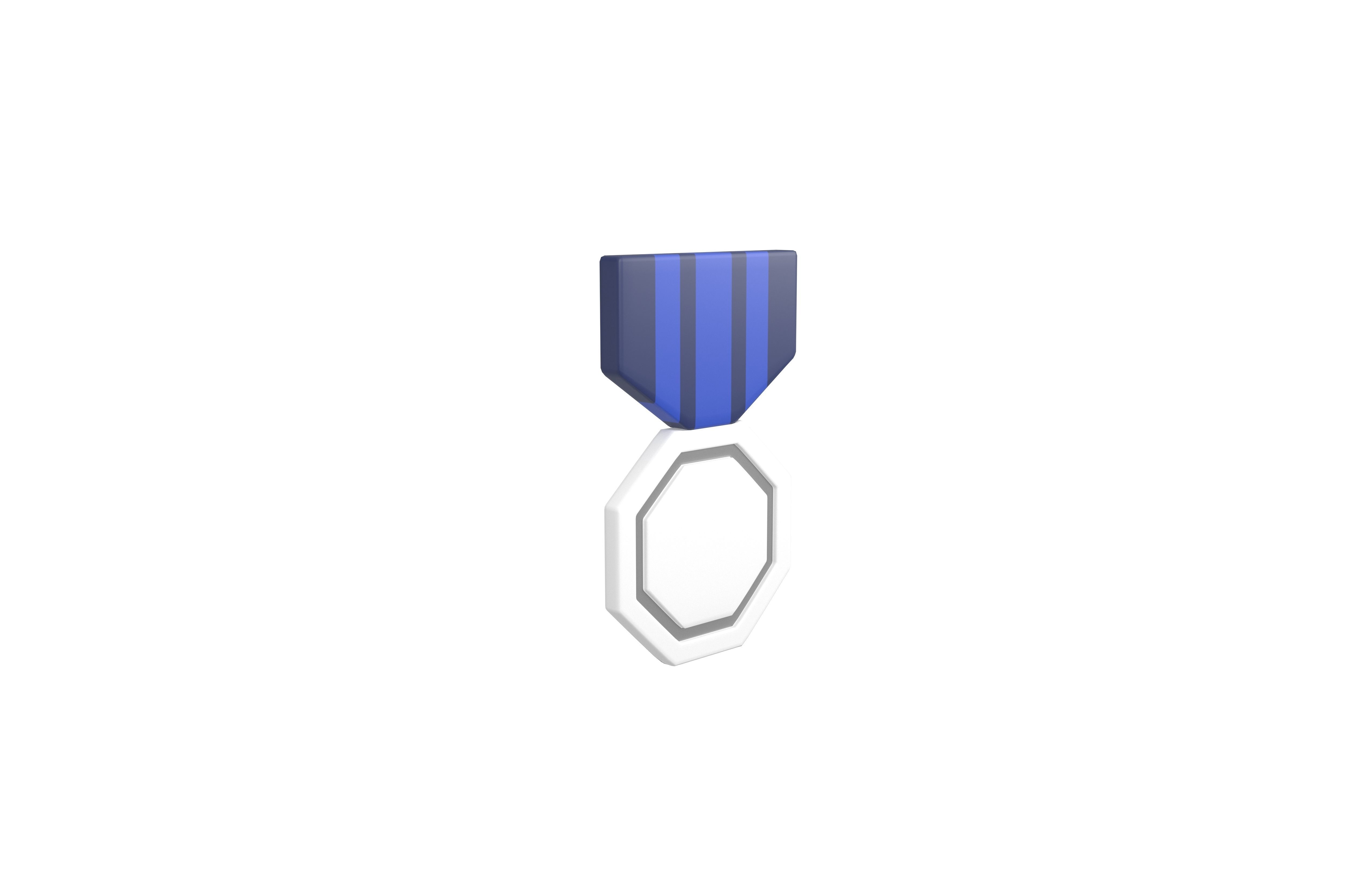 Medal v7 002 Low-poly 3D model_3