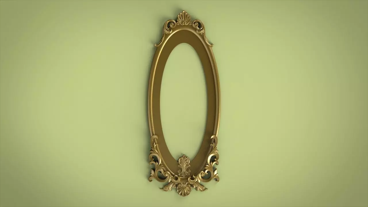 Classic Mirror Frame  3D print model_0