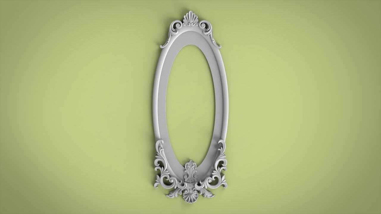 Classic Mirror Frame  3D print model_6