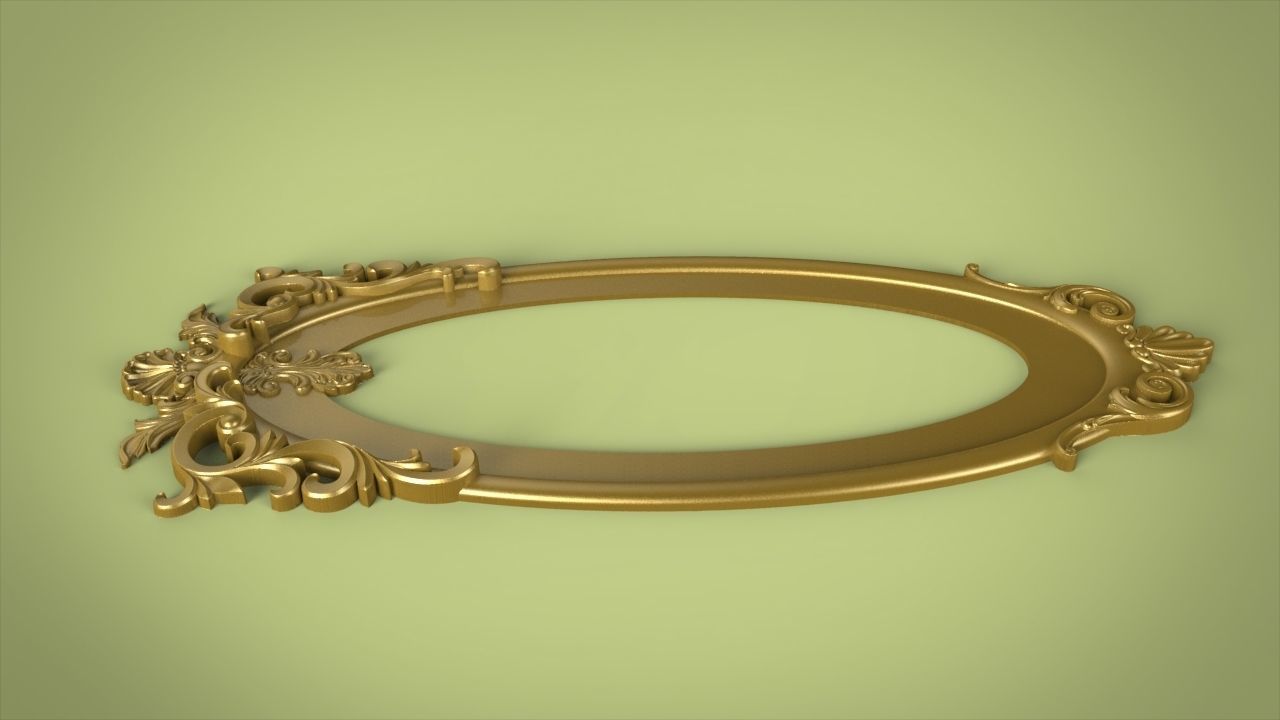 Classic Mirror Frame  3D print model_5