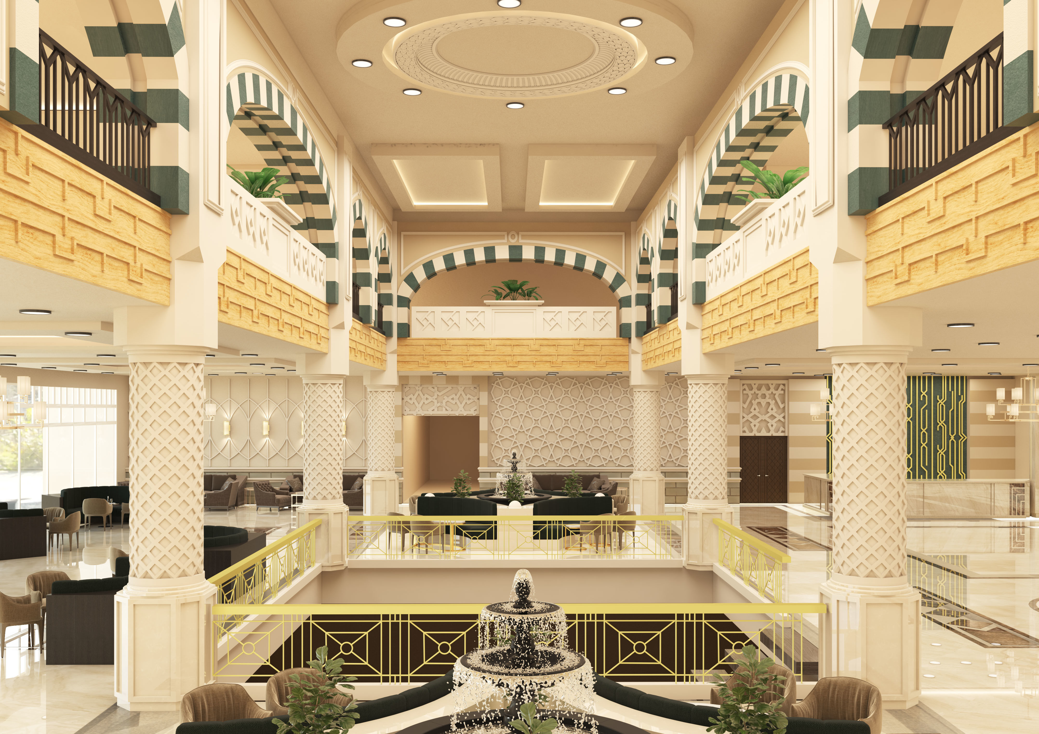 arabic hotel lobby 3D model | CGTrader