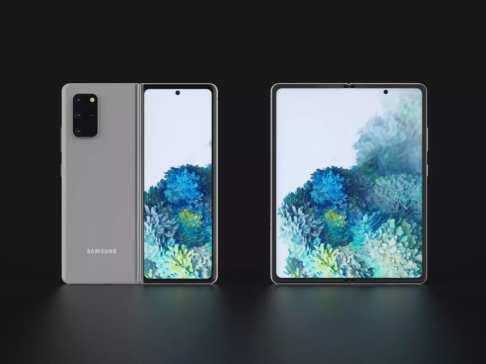 Concept of Samsung Galaxy Fold 2 In Leaked Colors Free 3D model