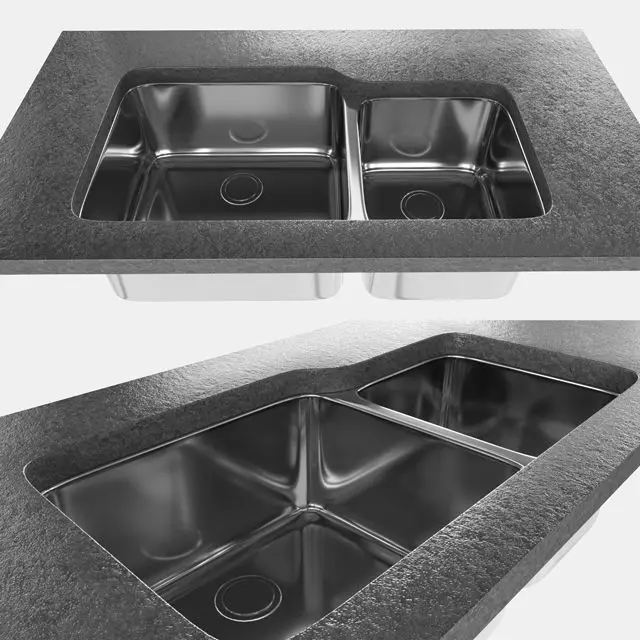 sink - undermount GAX 120 - by Franke 3D model_0