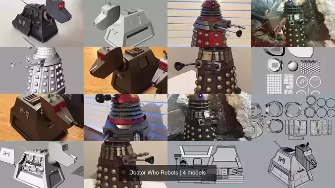 Doctor Who Robots 3D Model Collection