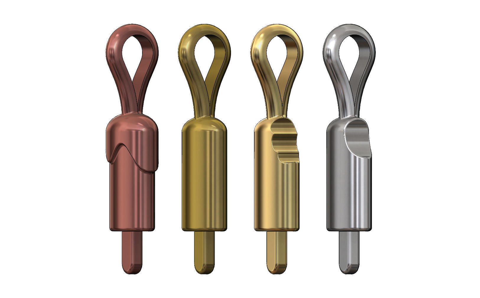 Popsicle Gold Pendant Charm Miniature 3D print model_2