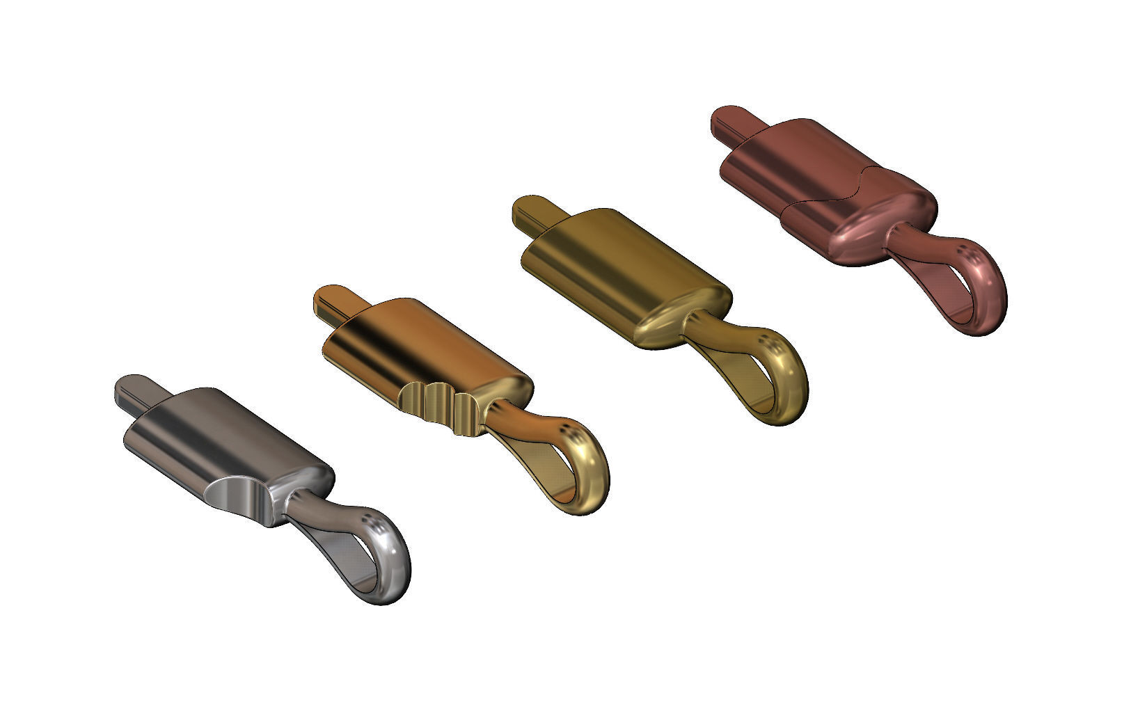 Popsicle Gold Pendant Charm Miniature 3D print model_4