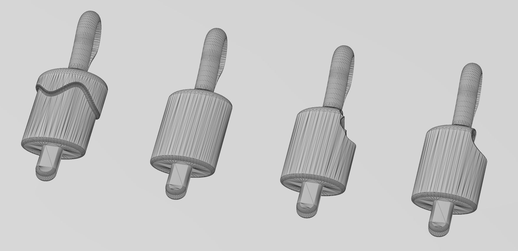 Popsicle Gold Pendant Charm Miniature 3D print model_11