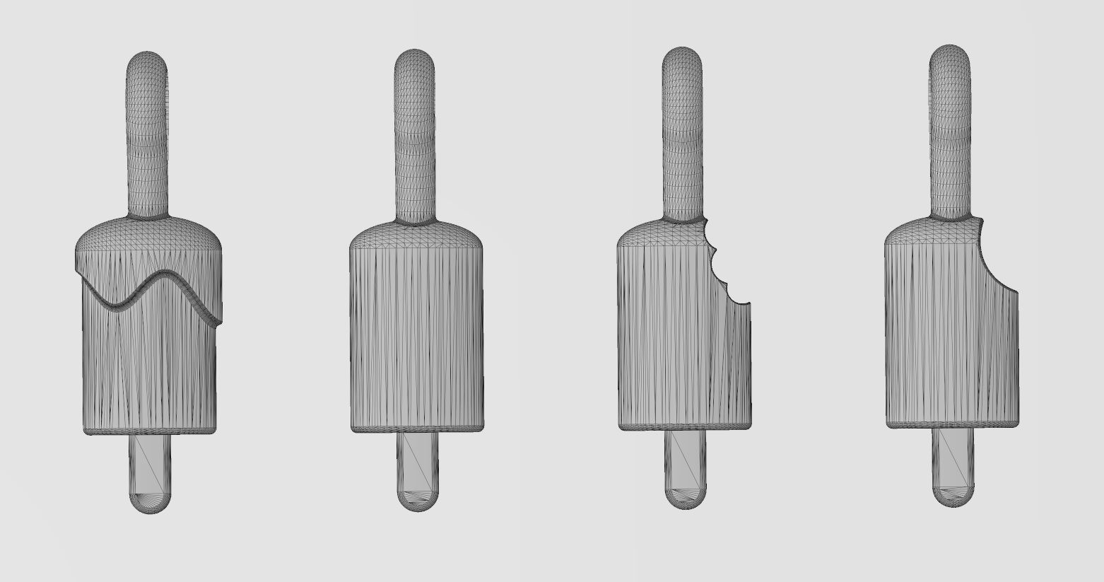 Popsicle Gold Pendant Charm Miniature 3D print model_10