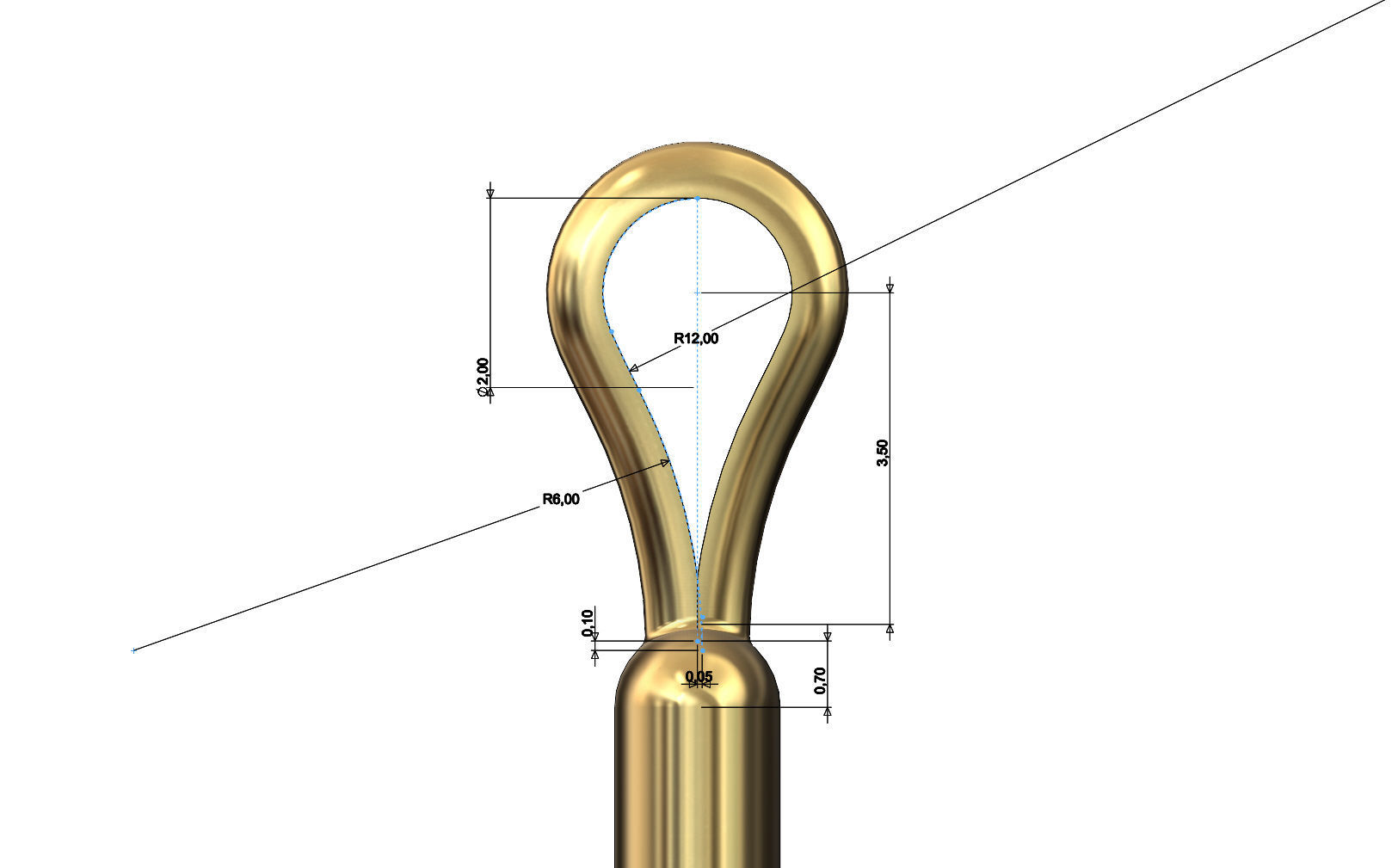 Popsicle Gold Pendant Charm Miniature 3D print model_5