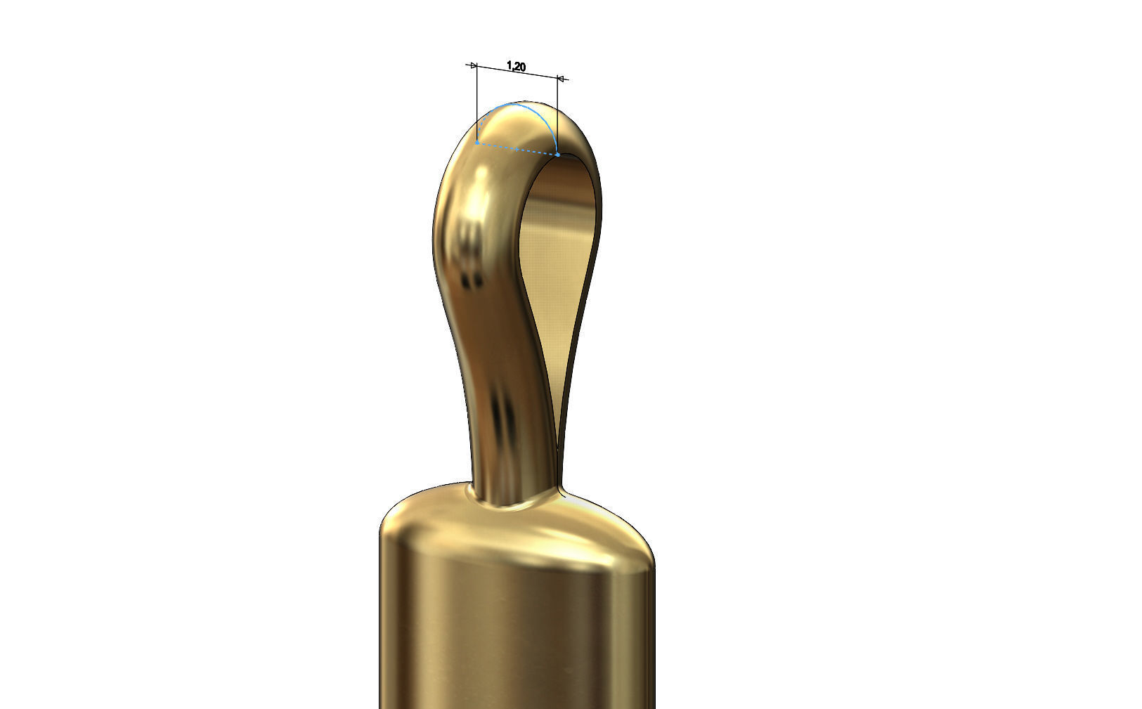 Popsicle Gold Pendant Charm Miniature 3D print model_6