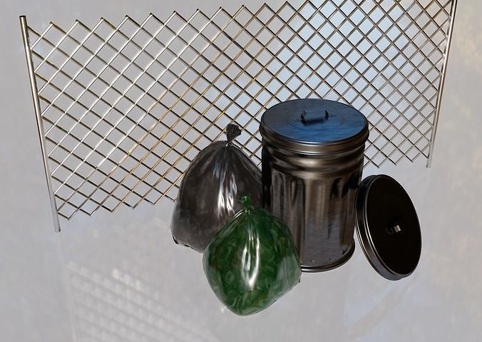 Street Trash Props Low-poly 3D model