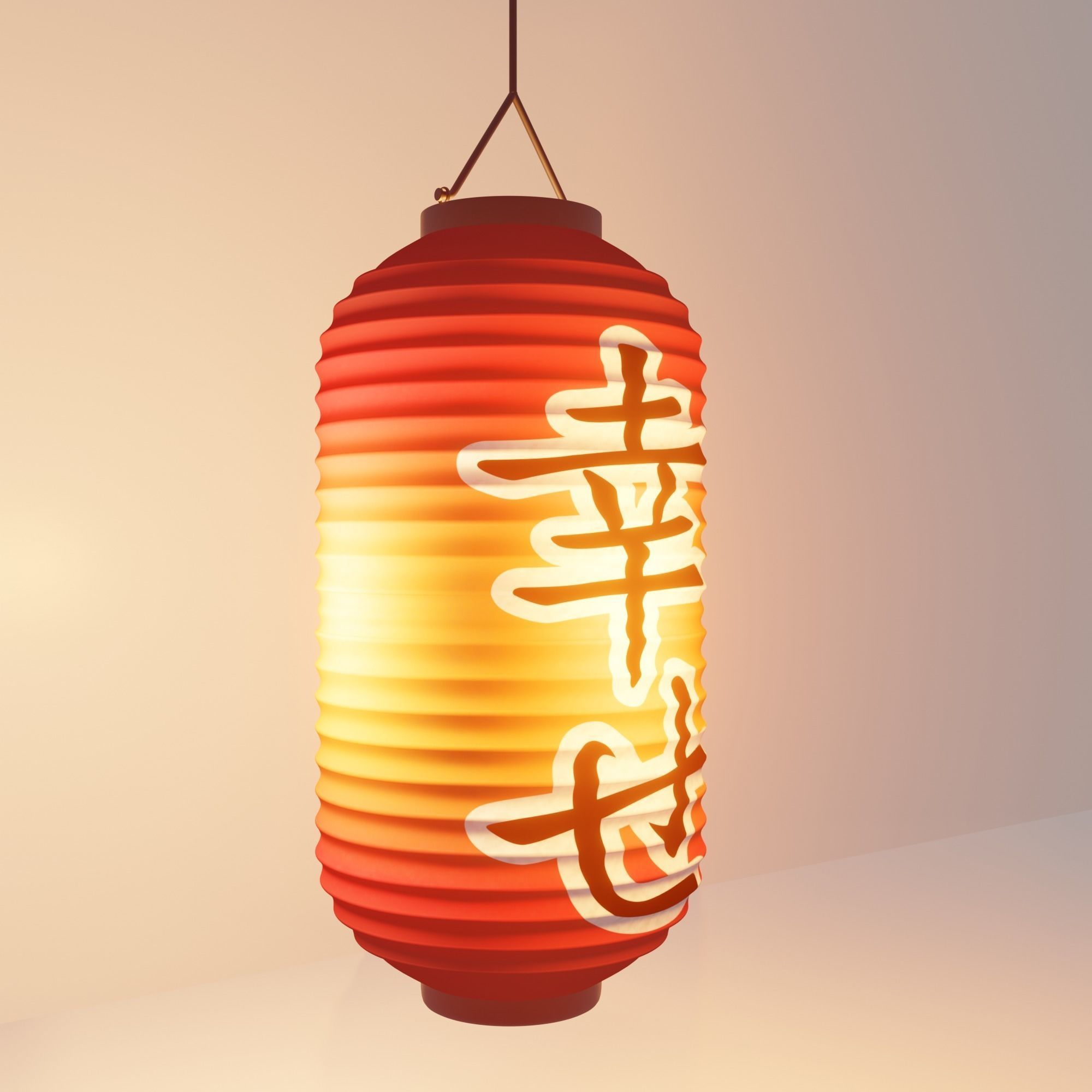 lantern lamp Japanese 3D 3D model_1