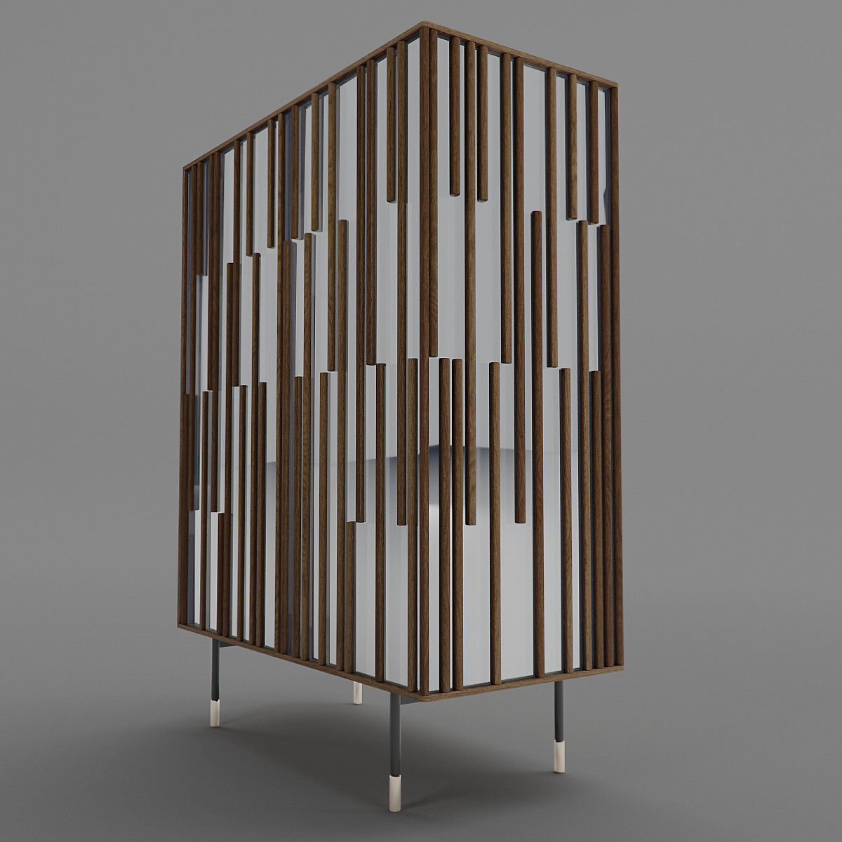 Drops Bookcase 3D model_1