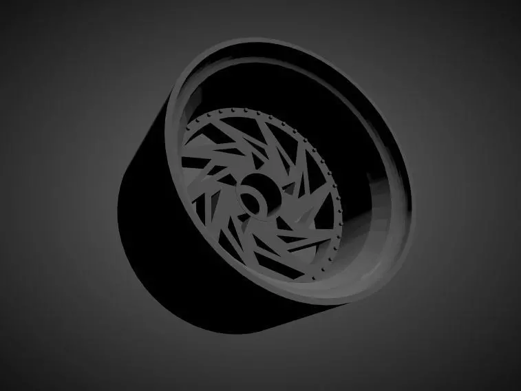 Brada TR-V rims with tires for Hot Wheels 3D print model_0