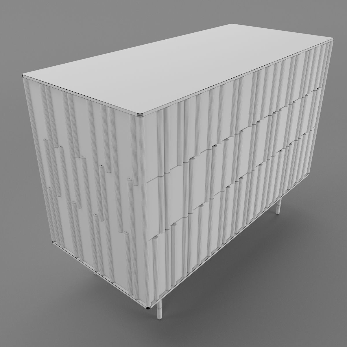 Drops Night Chest of Drawers   3D model_11