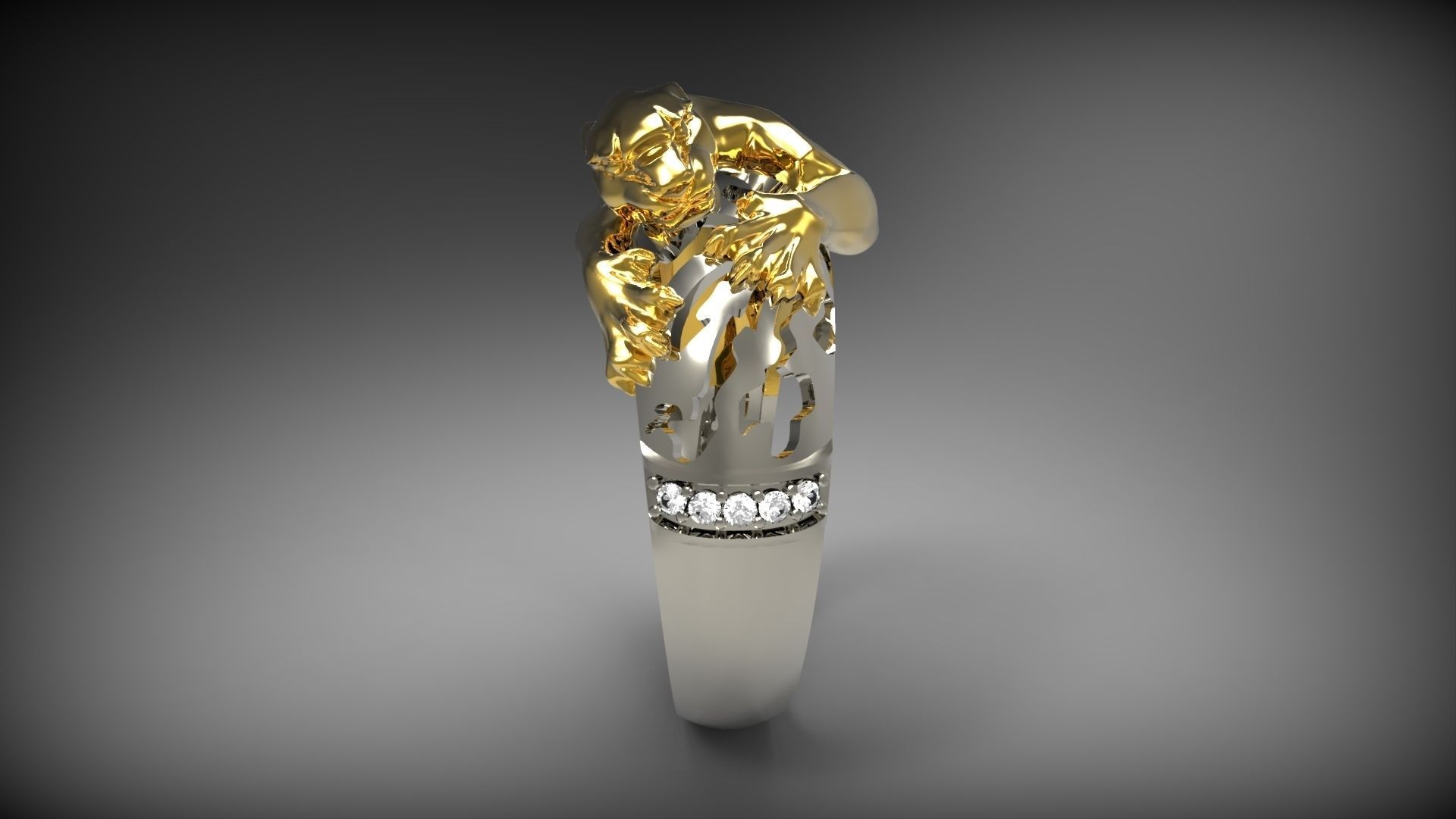 Pantera Ring 3D print model_2