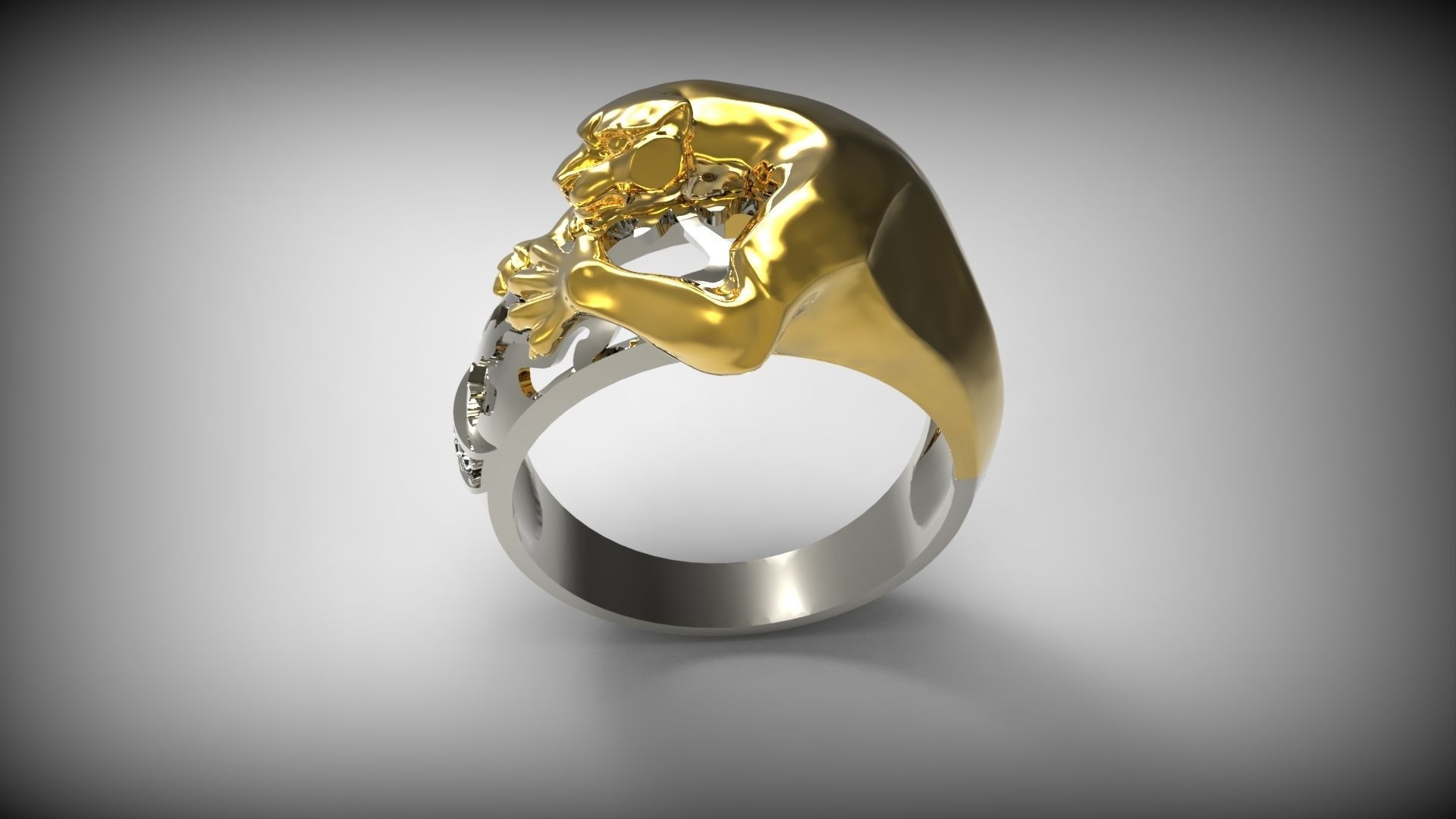 Pantera Ring 3D print model_1