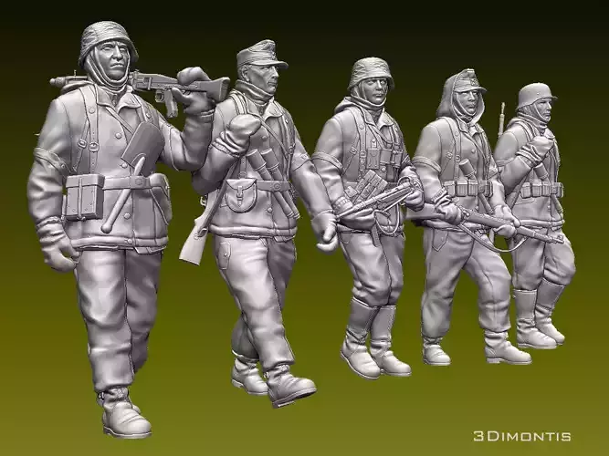 German soldiers 3D print model