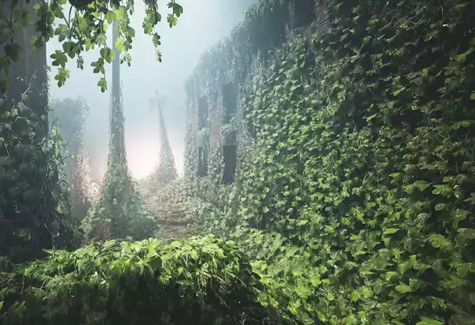 Ivy Set for Games Low-poly 3D model