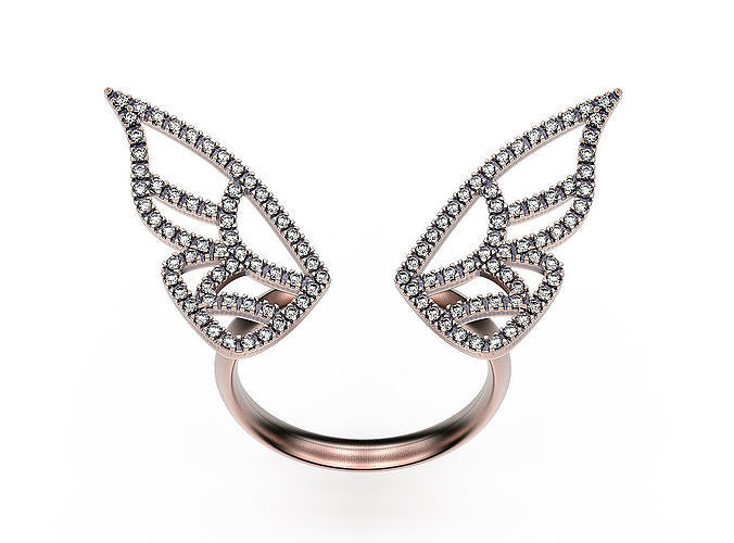 Ring Two Wings 3D print model