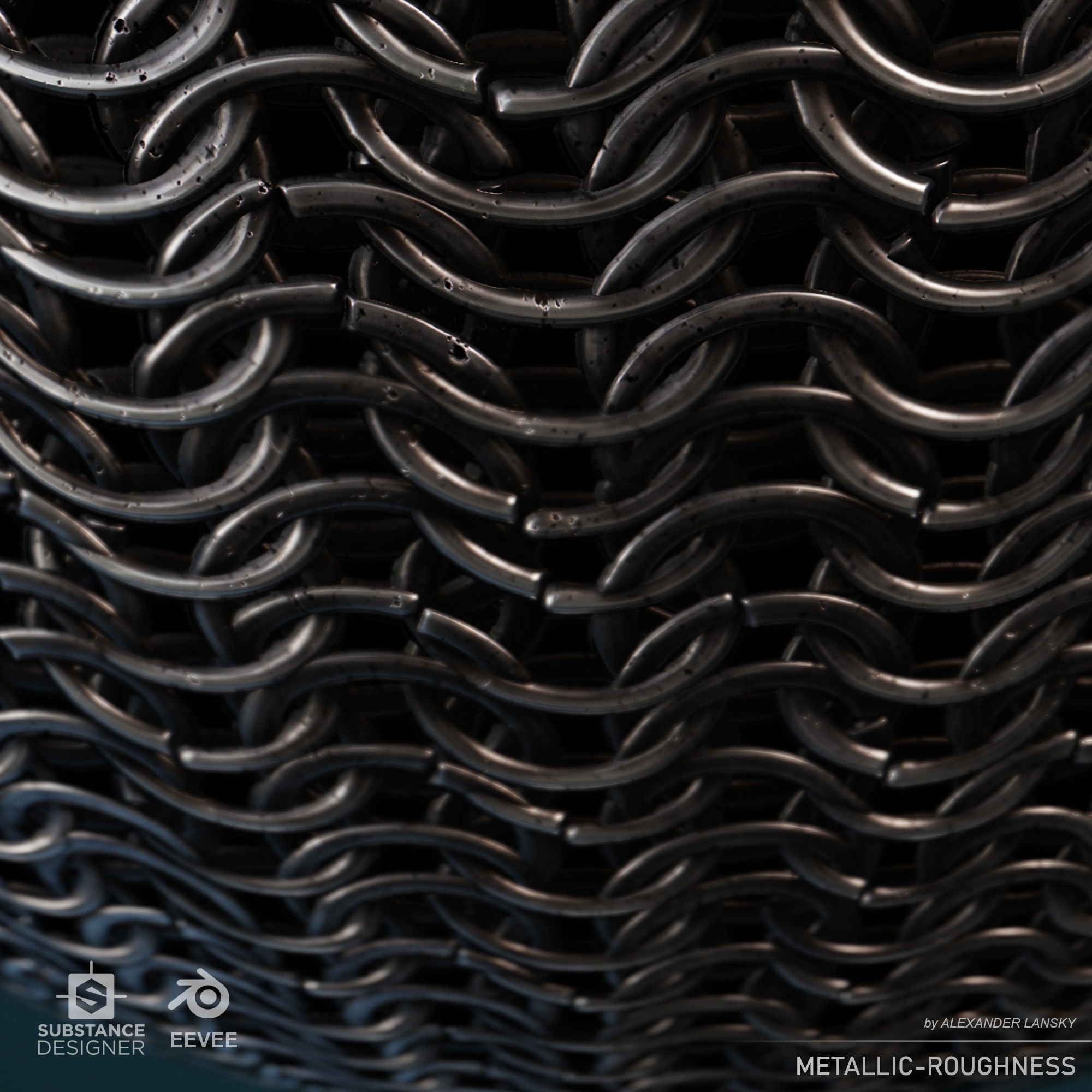 Butted chainmail seamless material Texture_3