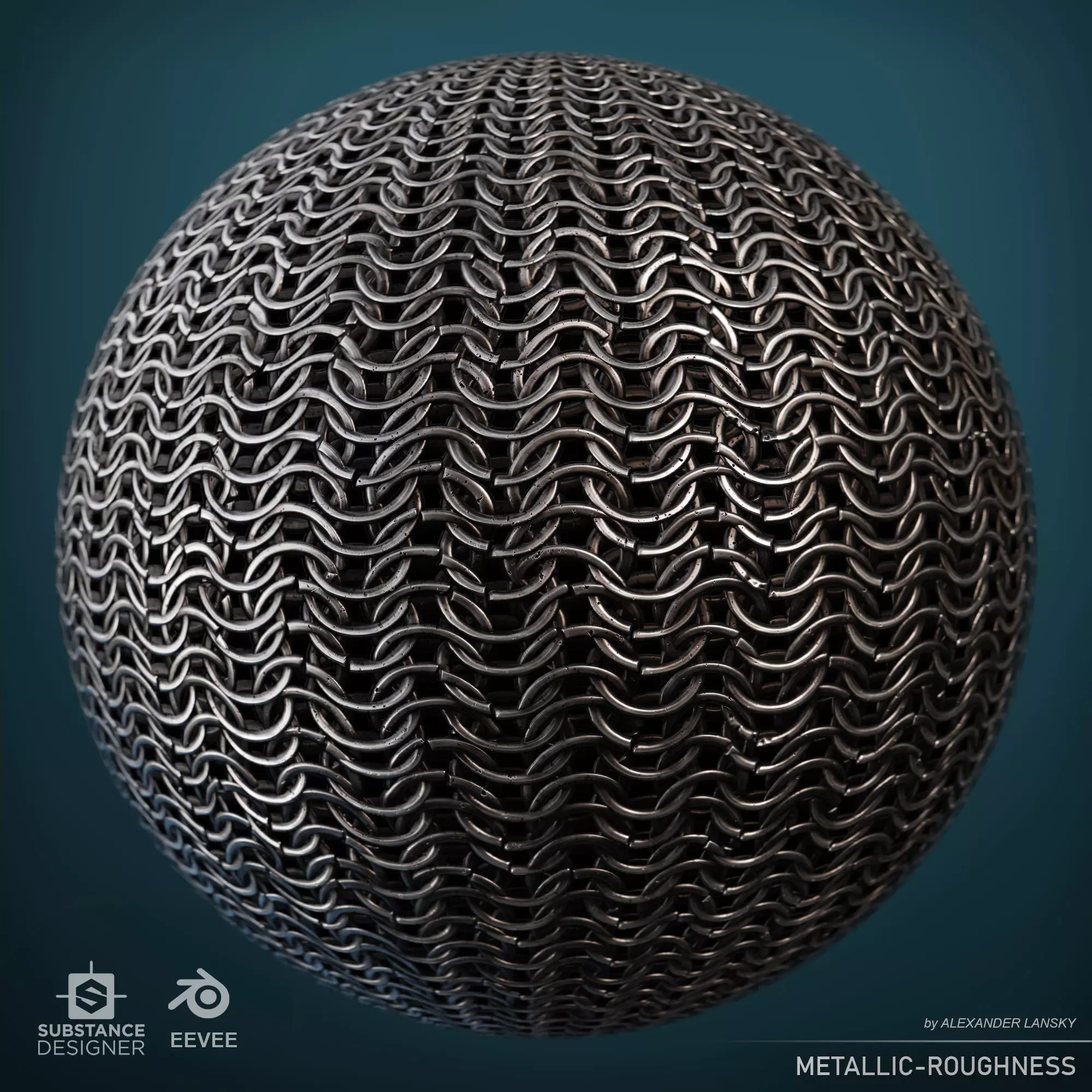 Butted chainmail seamless material Texture_0