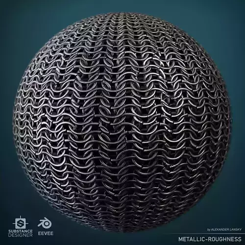 Butted chainmail seamless material Texture