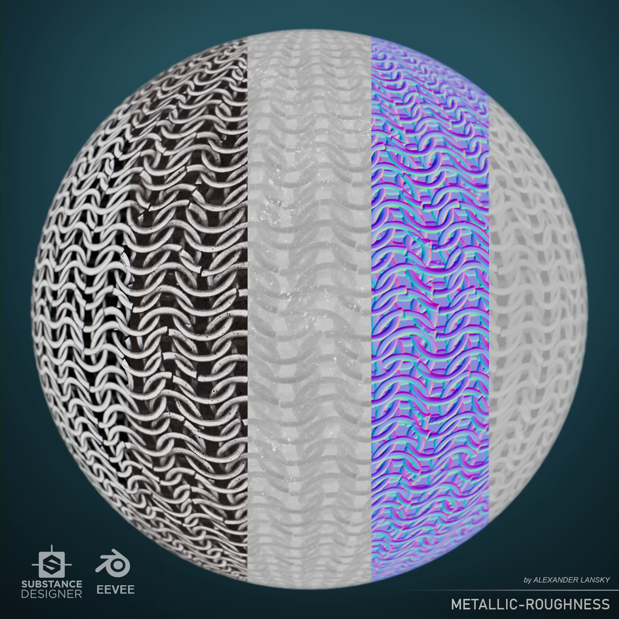 Butted chainmail seamless material Texture_4