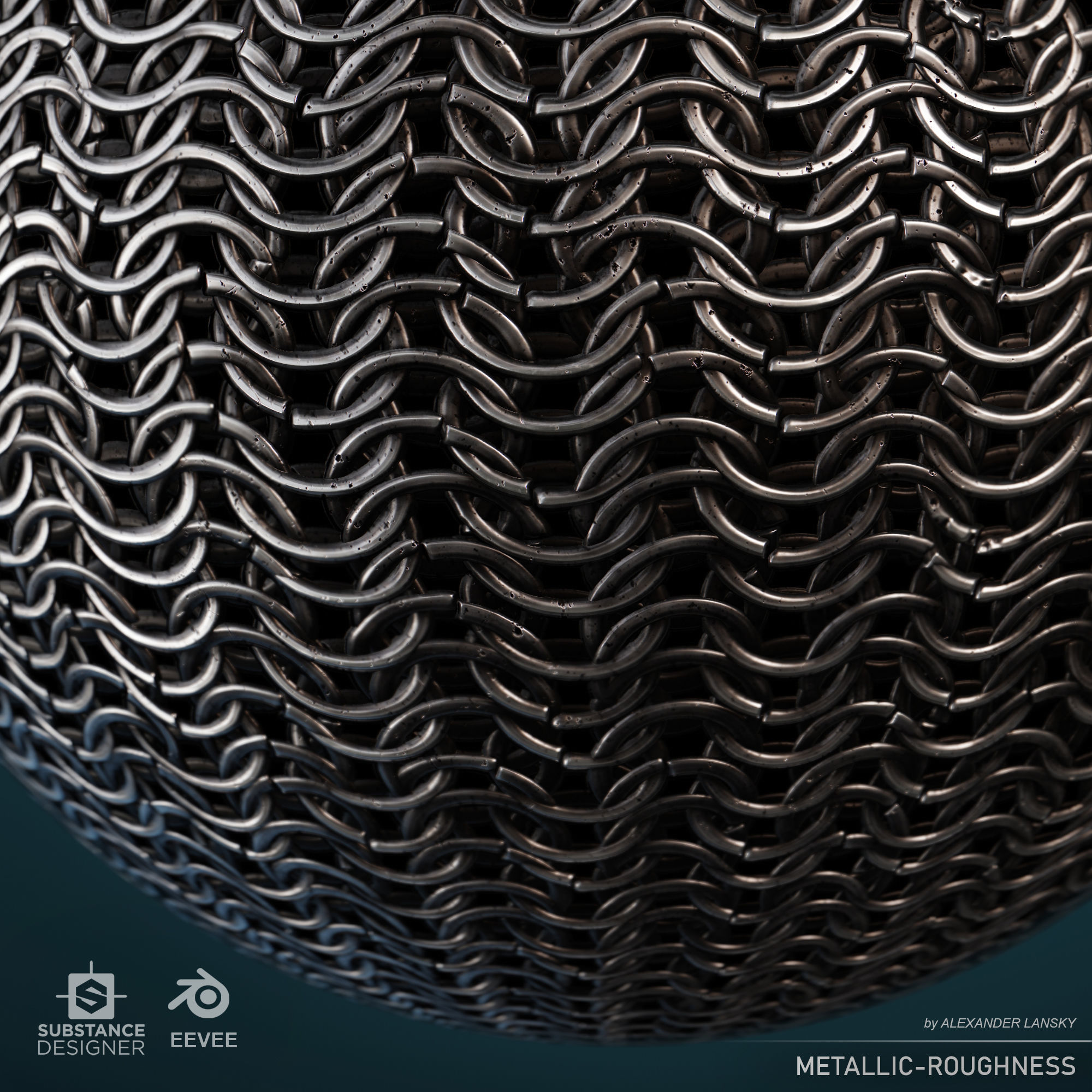 Butted chainmail seamless material Texture_1