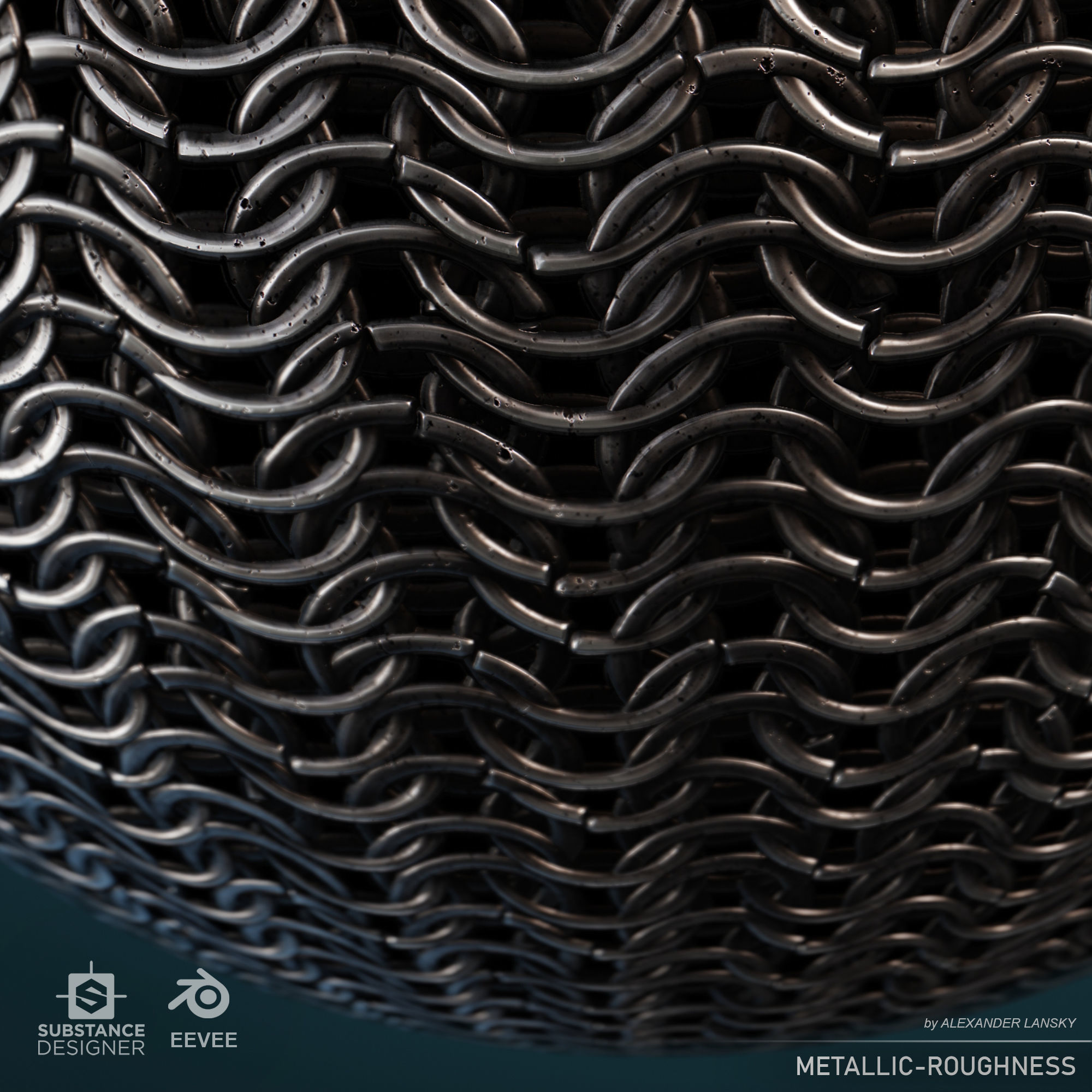 Butted chainmail seamless material Texture_2